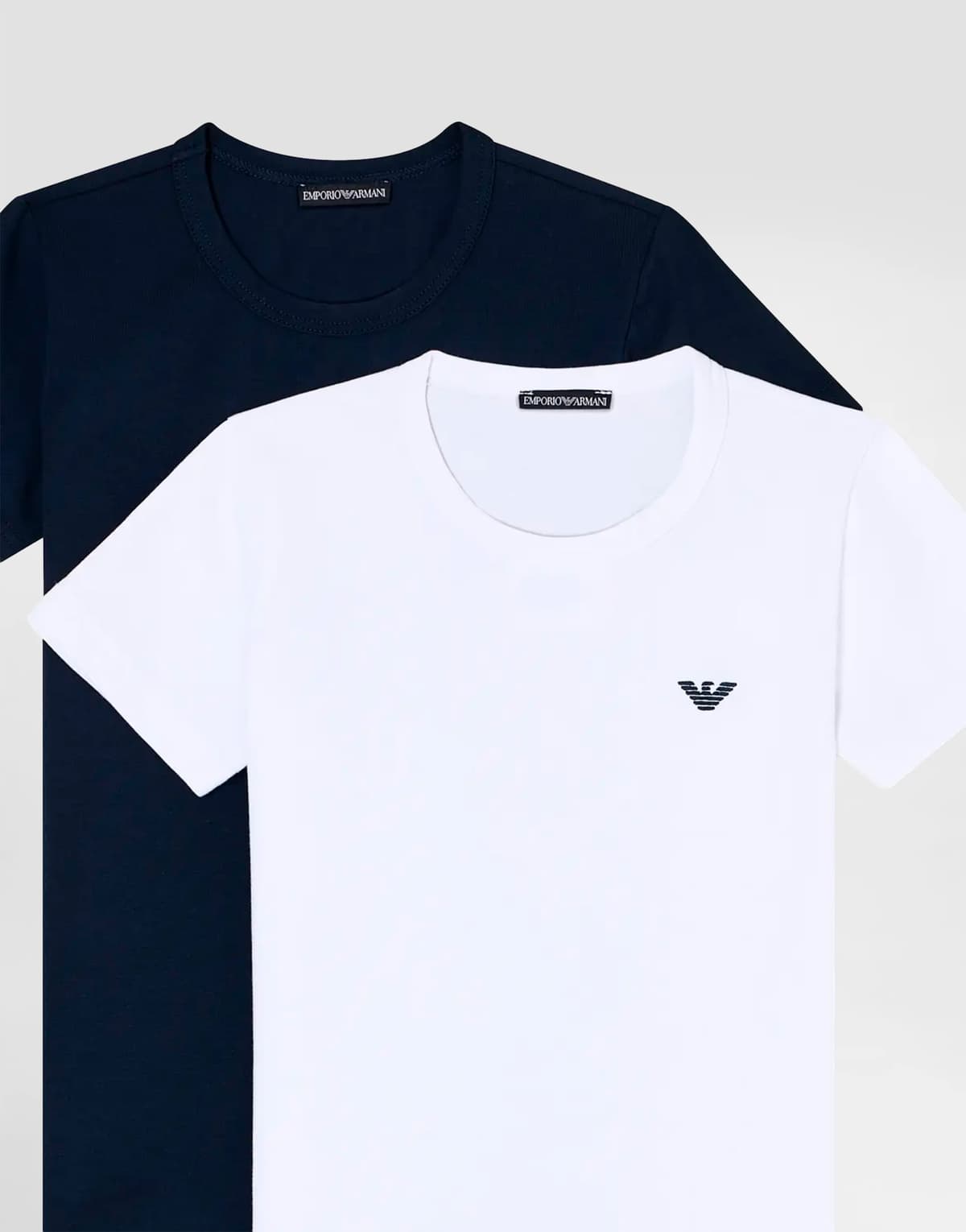 Emporio Armani​ Dziecięcy dwupak T-shirtów z okrągłym dekoltem z logo - 3