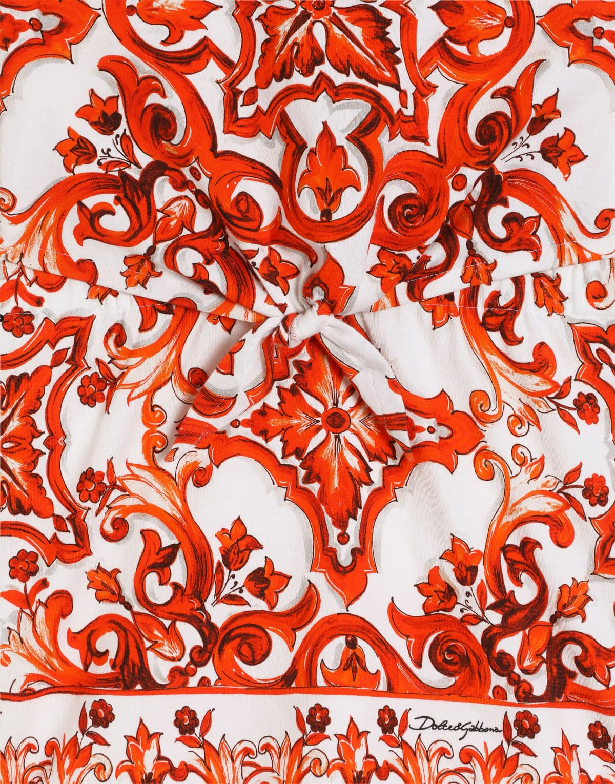 Dolce & Gabbana Kids Girls Majolica-Print Jersey Dress with Trompe-l'œil Top - 4