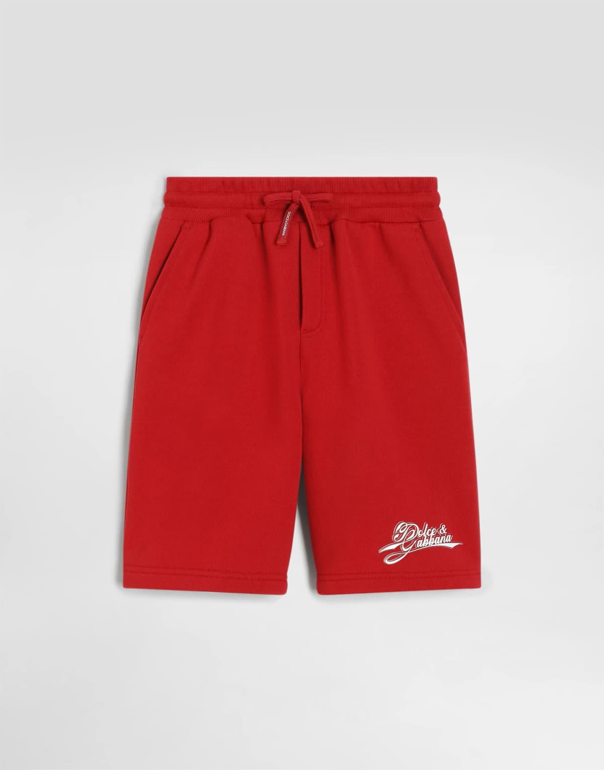 Dolce & Gabbana Kids Boys Fleece Bermuda Shorts with Logo Patch