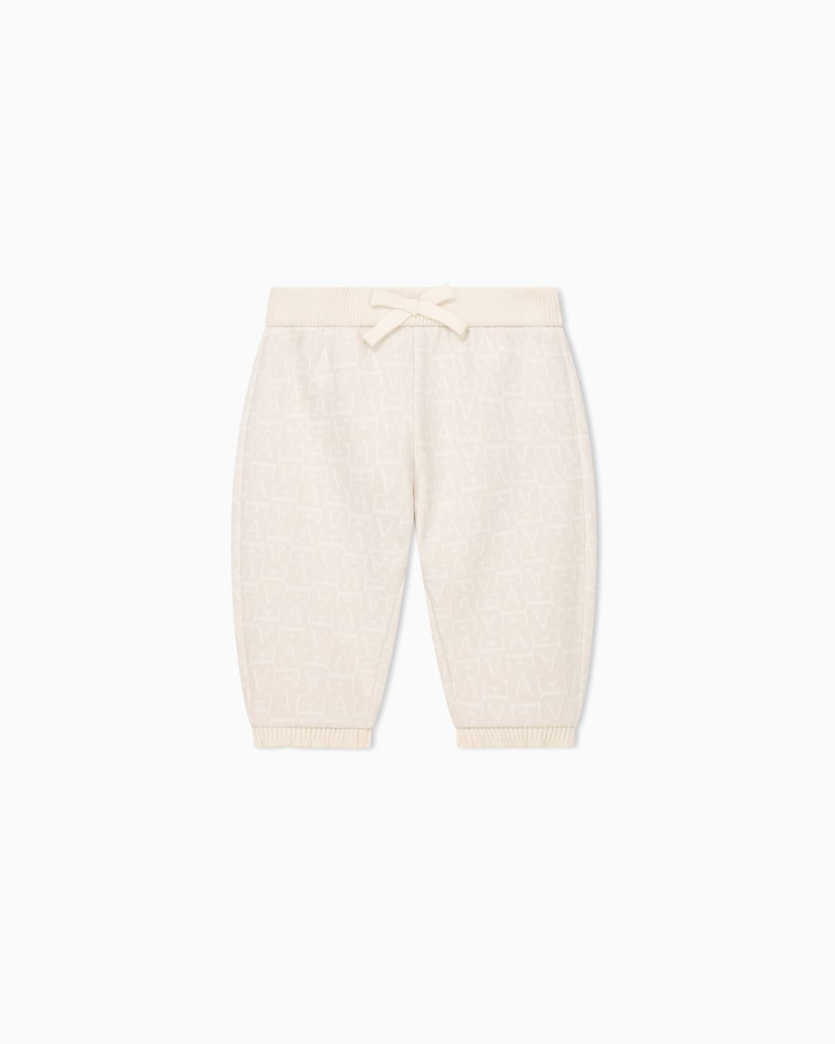Emporio Armani Dziewczęce spodnie dresowe z żakardu double jersey z kokardą
