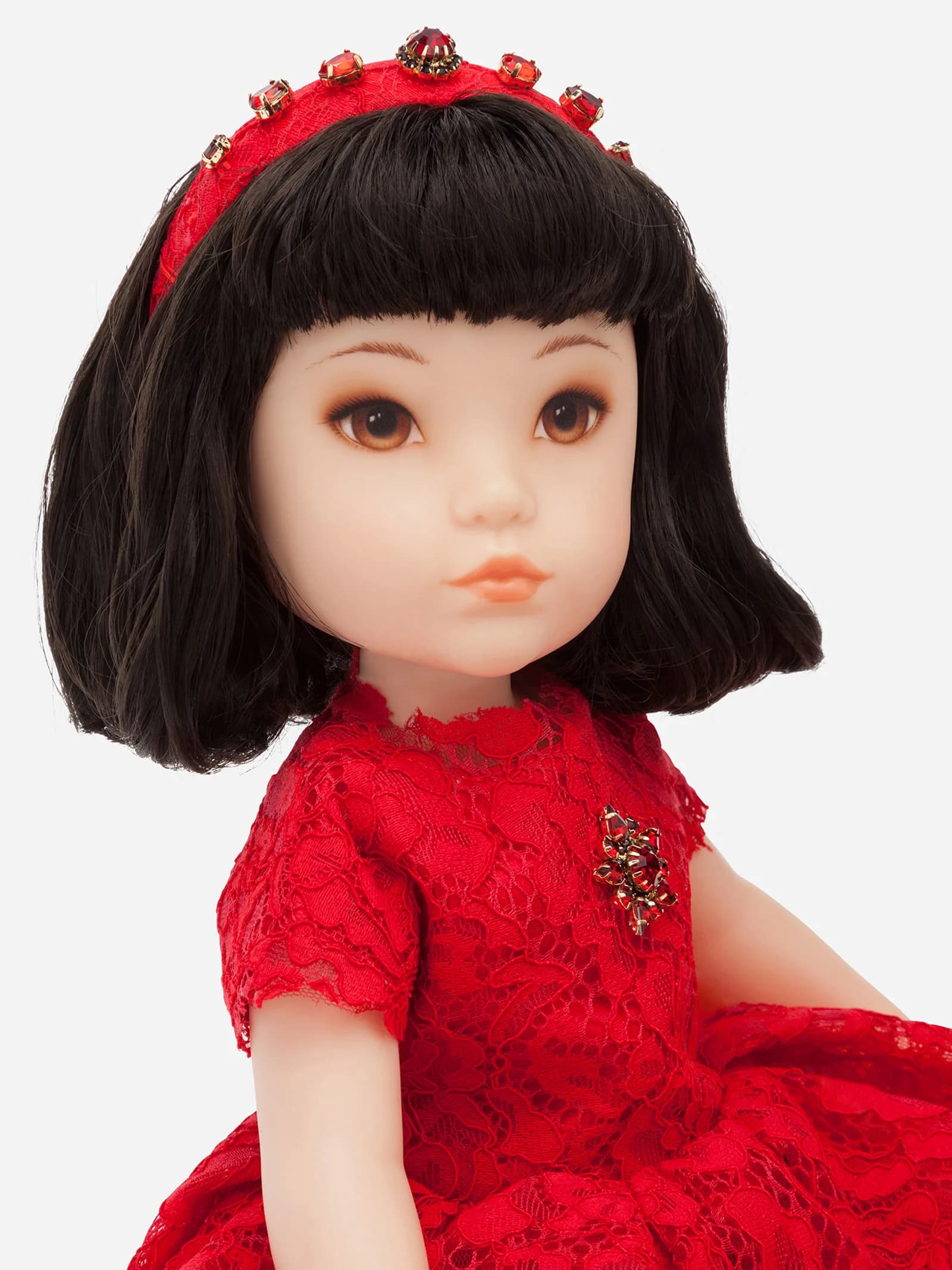 Лялька Dolce&Gabbana Kids у мереживній сукні - 2