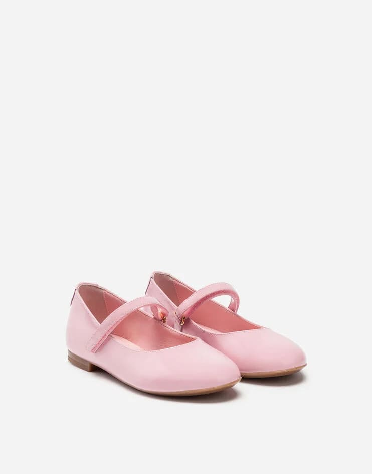 Dolce & Gabbana Kids Дитячі рожеві лаковані туфлі Мері Джейн - 3