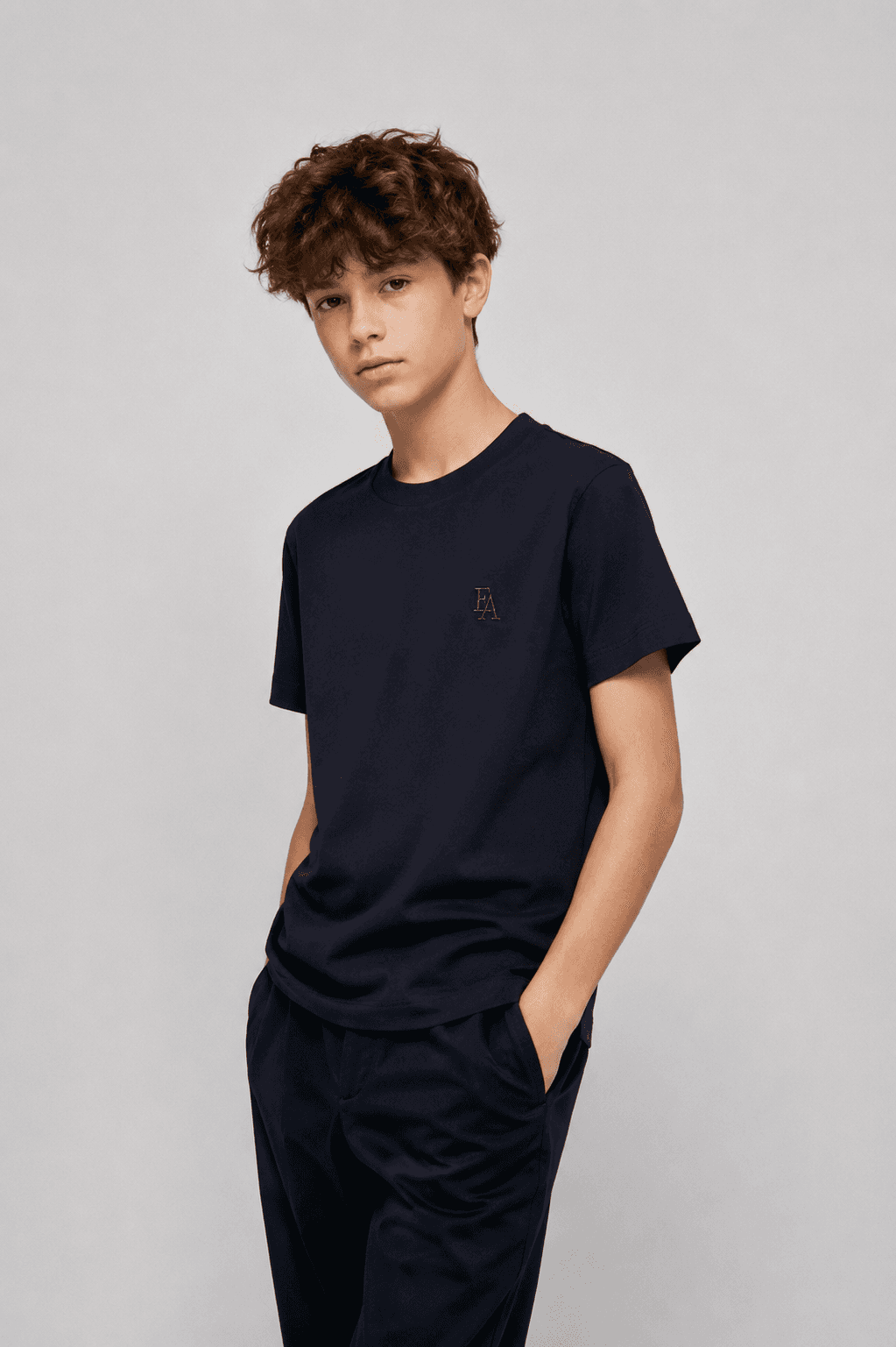 Emporio Armani Dziecięcy T-shirt z mieszanki lyocell z haftowanym logo - 2