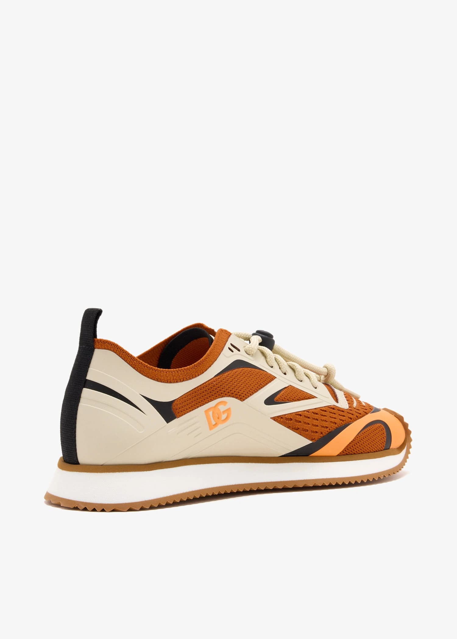 Dolce & Gabbana Kids Дитячі кросівки low-top з помаранчевої трикотажної сітки з логотипом DG - 3