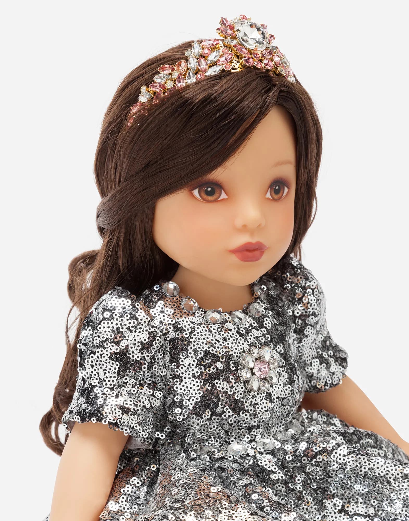 Лялька Dolce&Gabbana Kids у сукні з паєтками - 2