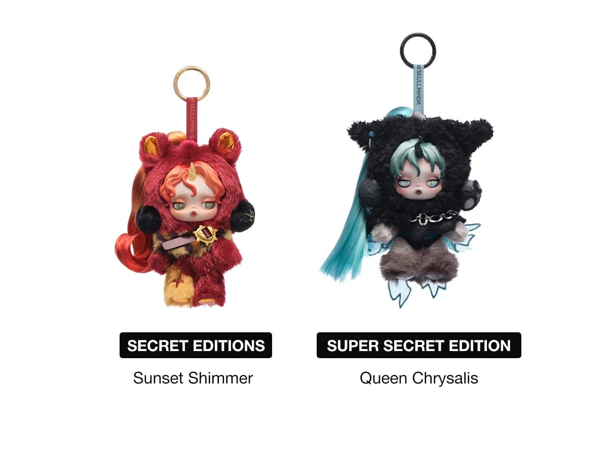 POP MART Skullpanda x My Little Pony Series Plush Doll Pendant – Uroczy brelok-niespodzianka - 5