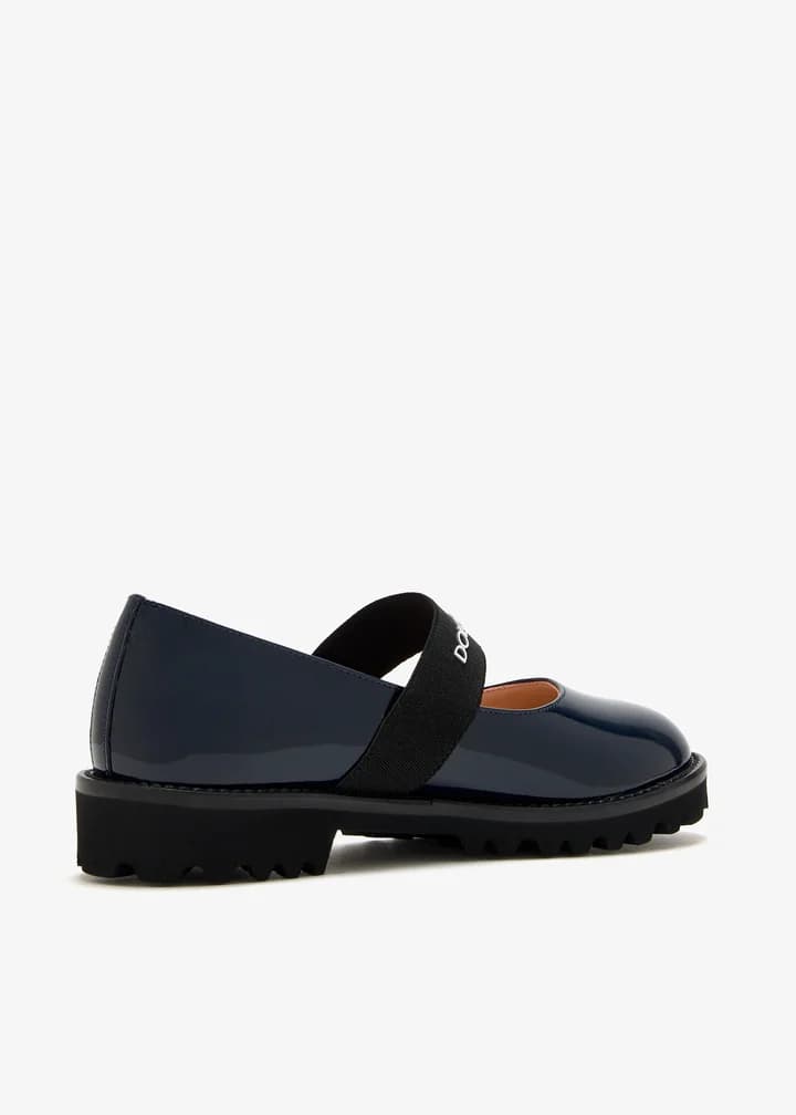 Dolce & Gabbana Kids Girls Patent Leather Ballerina Flats - 2