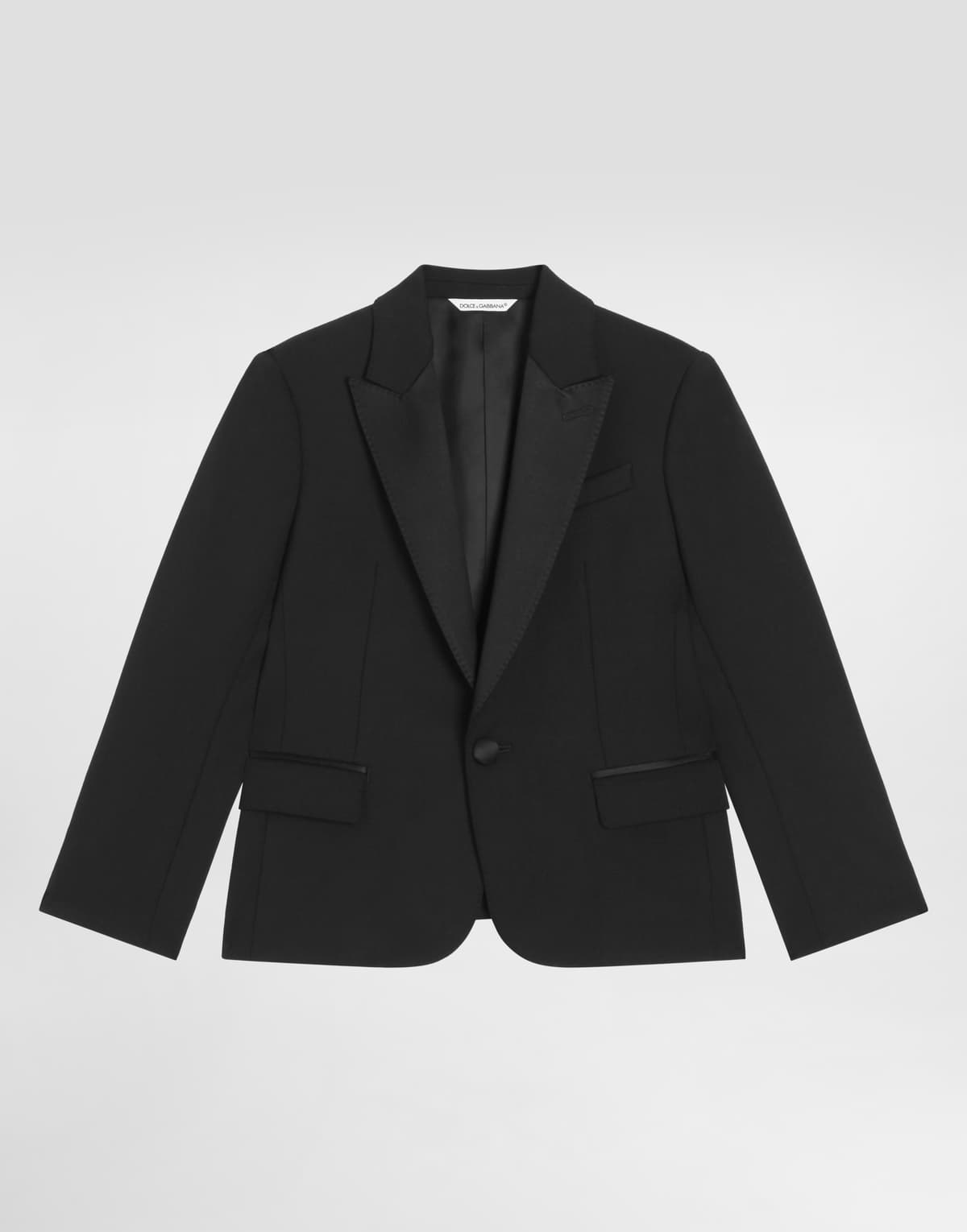 Dolce & Gabbana Kids Boys Single-Breasted Jacket in Bi-Stretch Twill