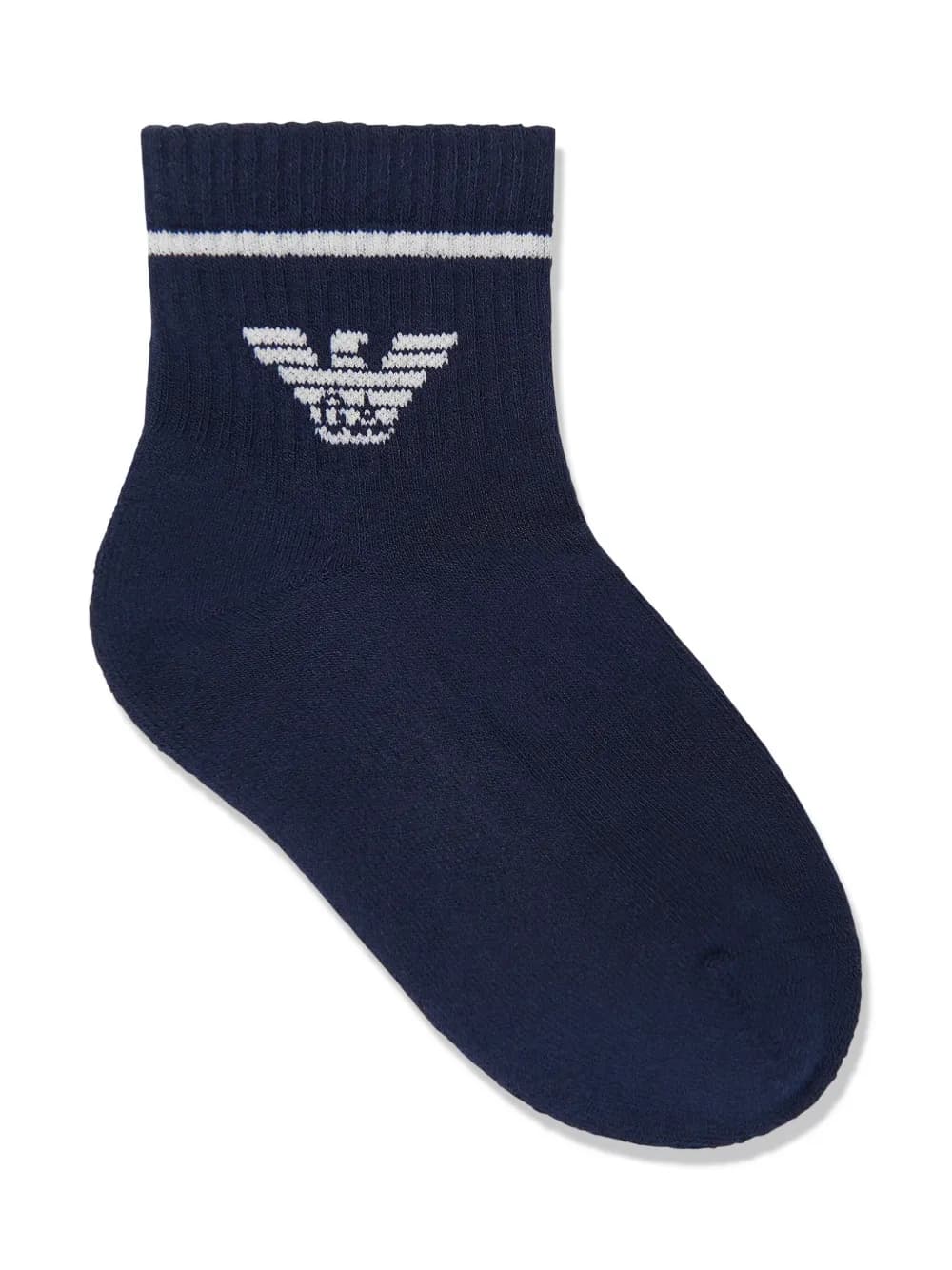 Emporio Armani Kids Two-Pack Terry Cotton Socks with Jacquard Eagle - 5