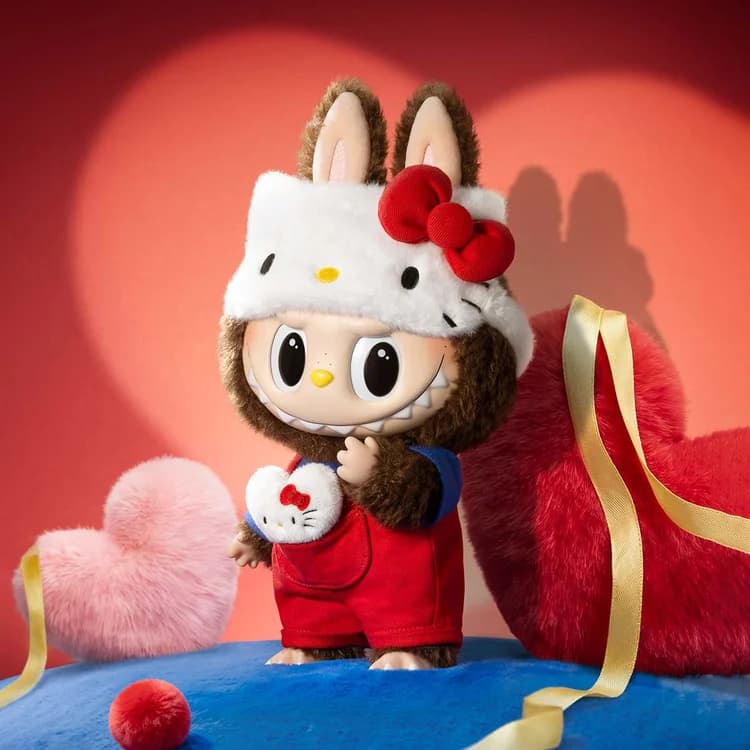 POP MART The Monsters Hello Kitty Vinyl Plush Doll – Duża Kolekcjonerska Maskotka Labubu x Sanrio (38 cm) - 4