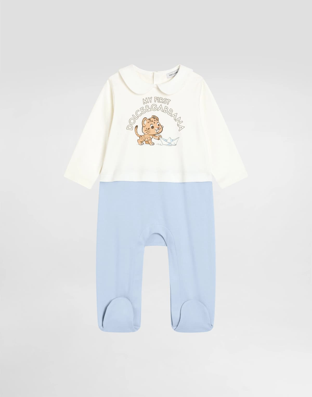 Dolce & Gabbana Kids 3-częściowy zestaw prezentowy z interloku z nadrukiem leoparda i łodzi - 2