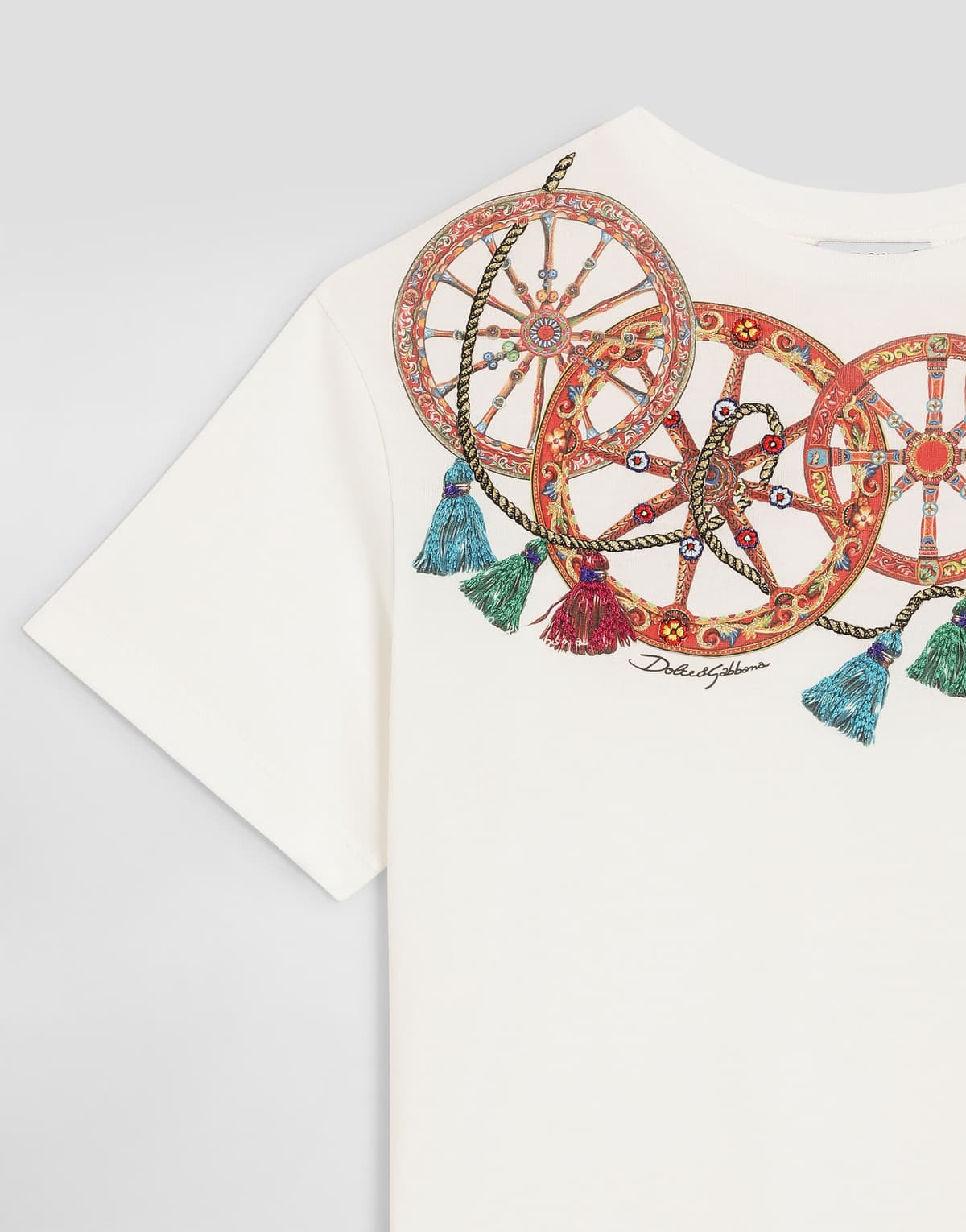 Dolce & Gabbana Kids Girls Jersey T-Shirt with Applications - 3