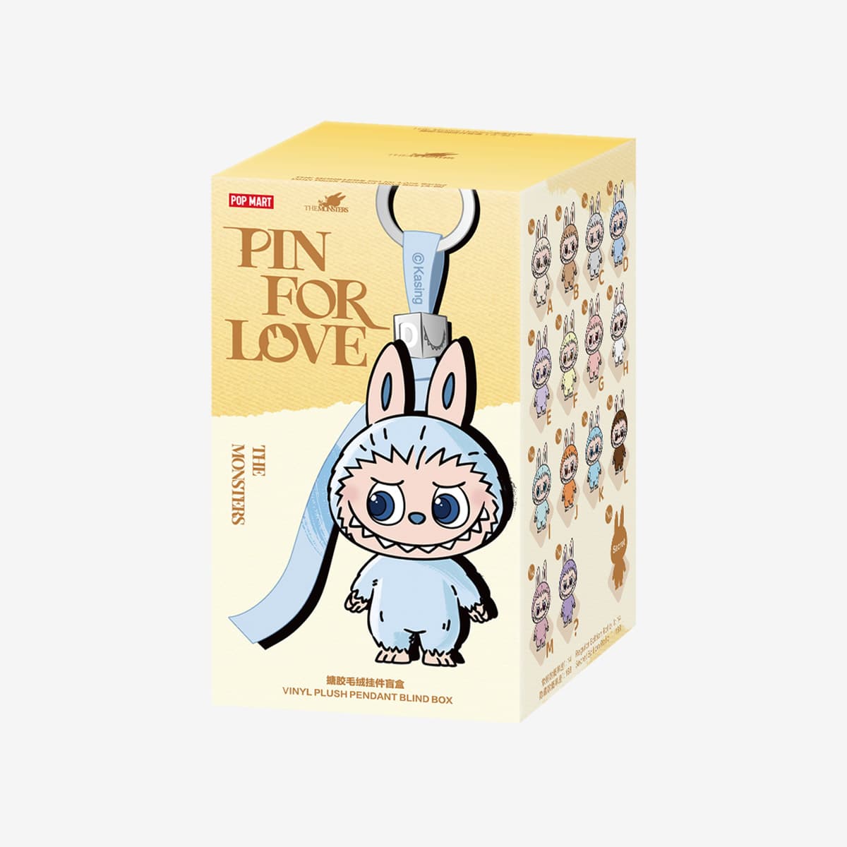POP MART The Monsters Pin for Love Series Vinyl Plush Pendant – Brelok Niespodzianka Labubu Alphabet A-M - 2