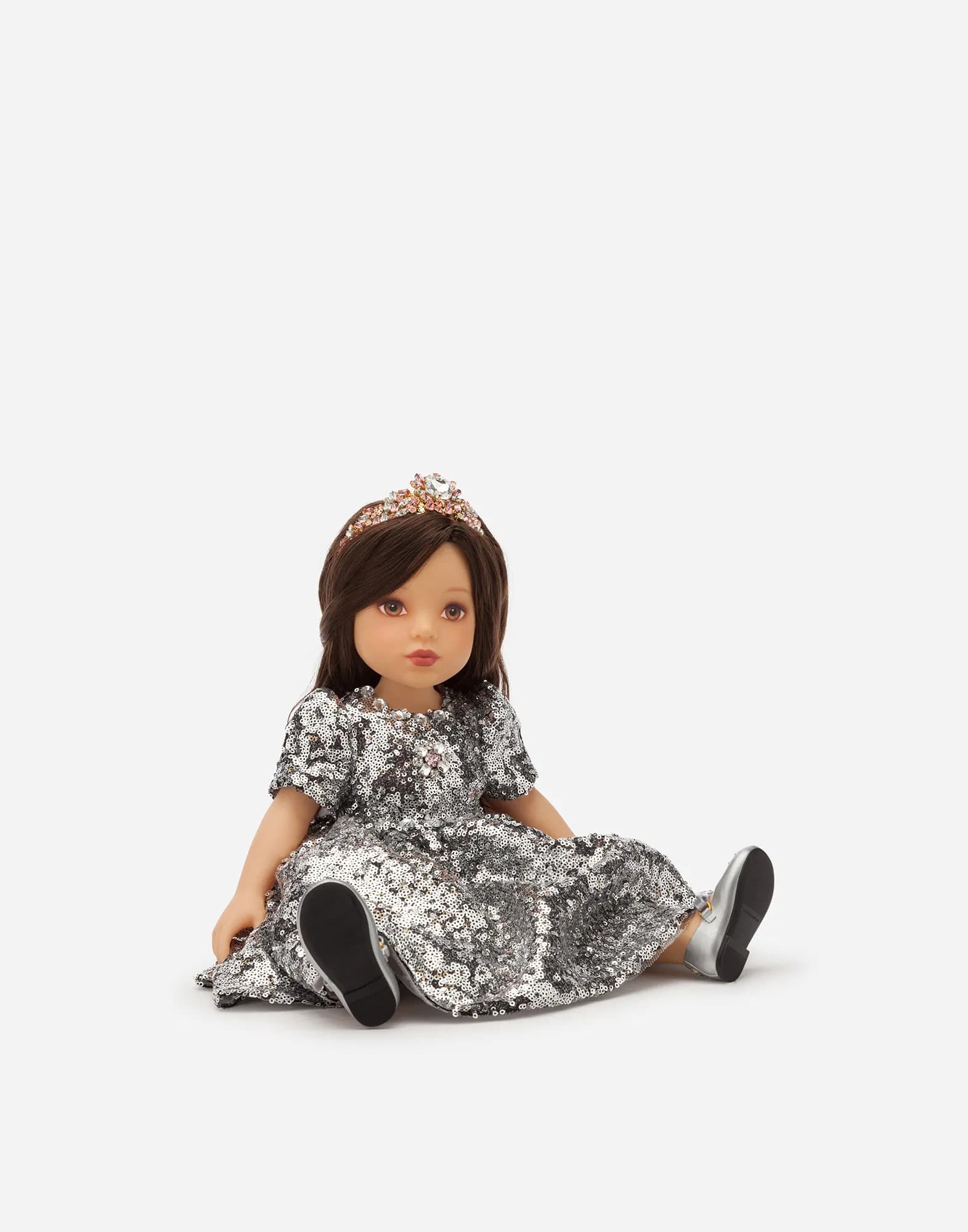 Лялька Dolce&Gabbana Kids у сукні з паєтками - 4