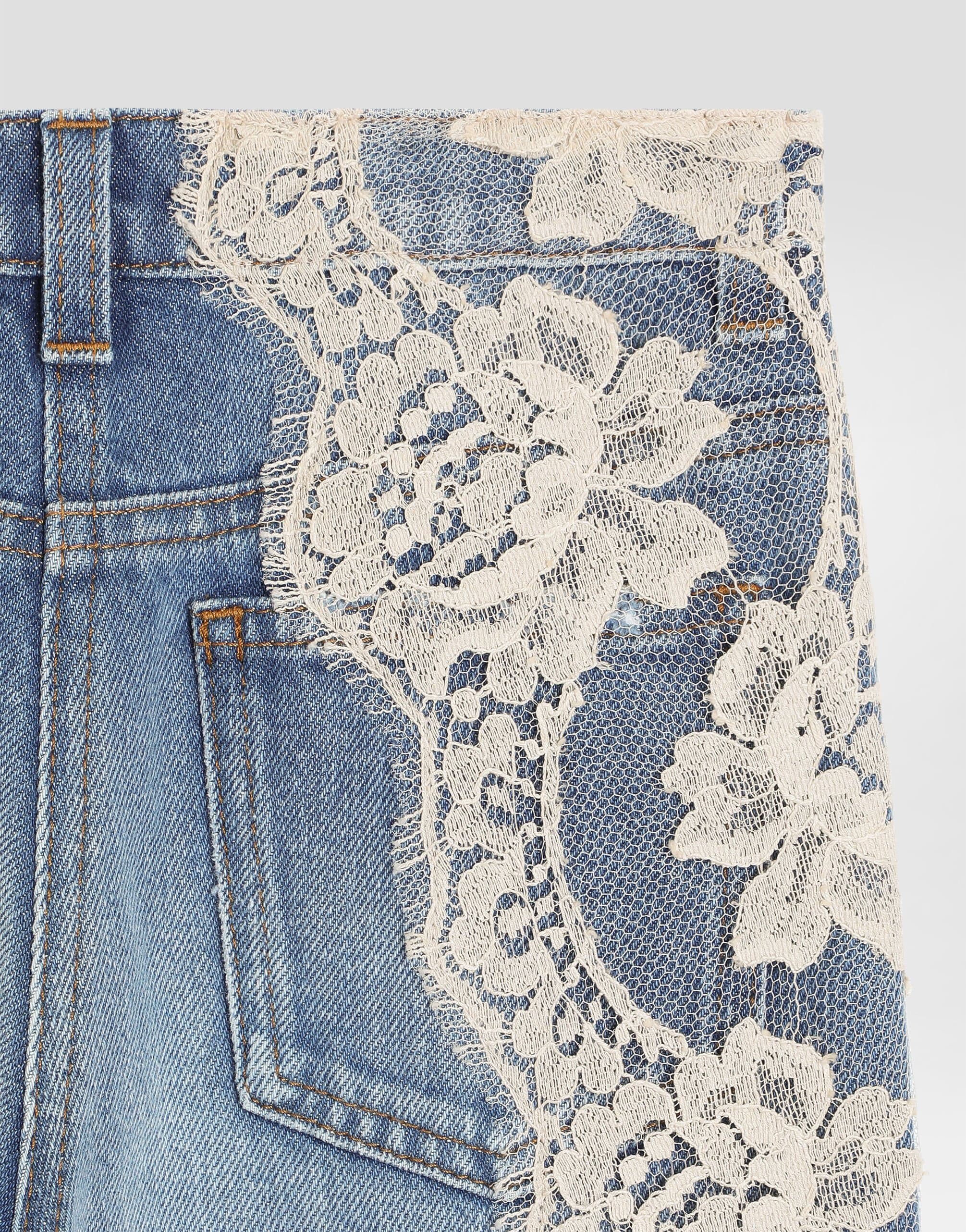 Dolce & Gabbana Kids dziecięce wielokolorowe spodnie jeansowe z pięcioma kieszeniami - 4