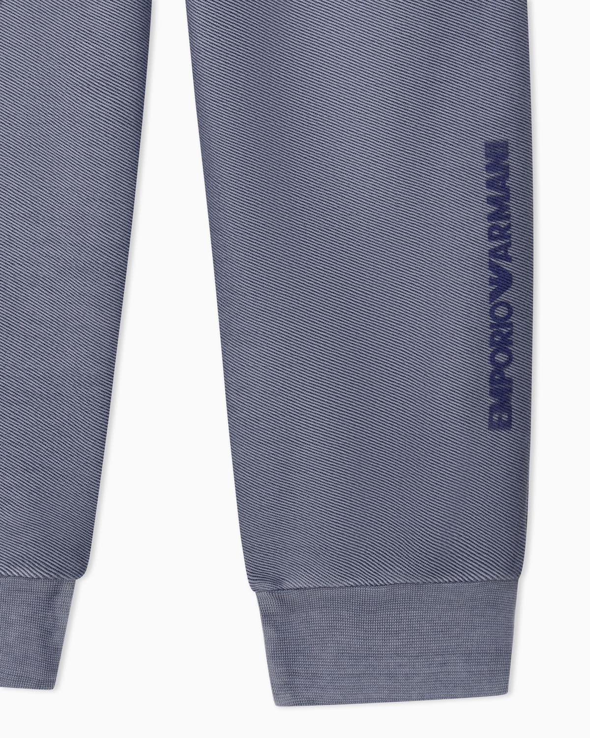 Emporio Armani Dziecięce spodnie dresowe z ukośnego jerseyu delavé - 2