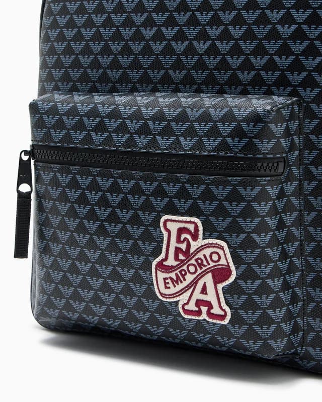 Emporio Armani Kids Backpack with Plaid Pattern - 6
