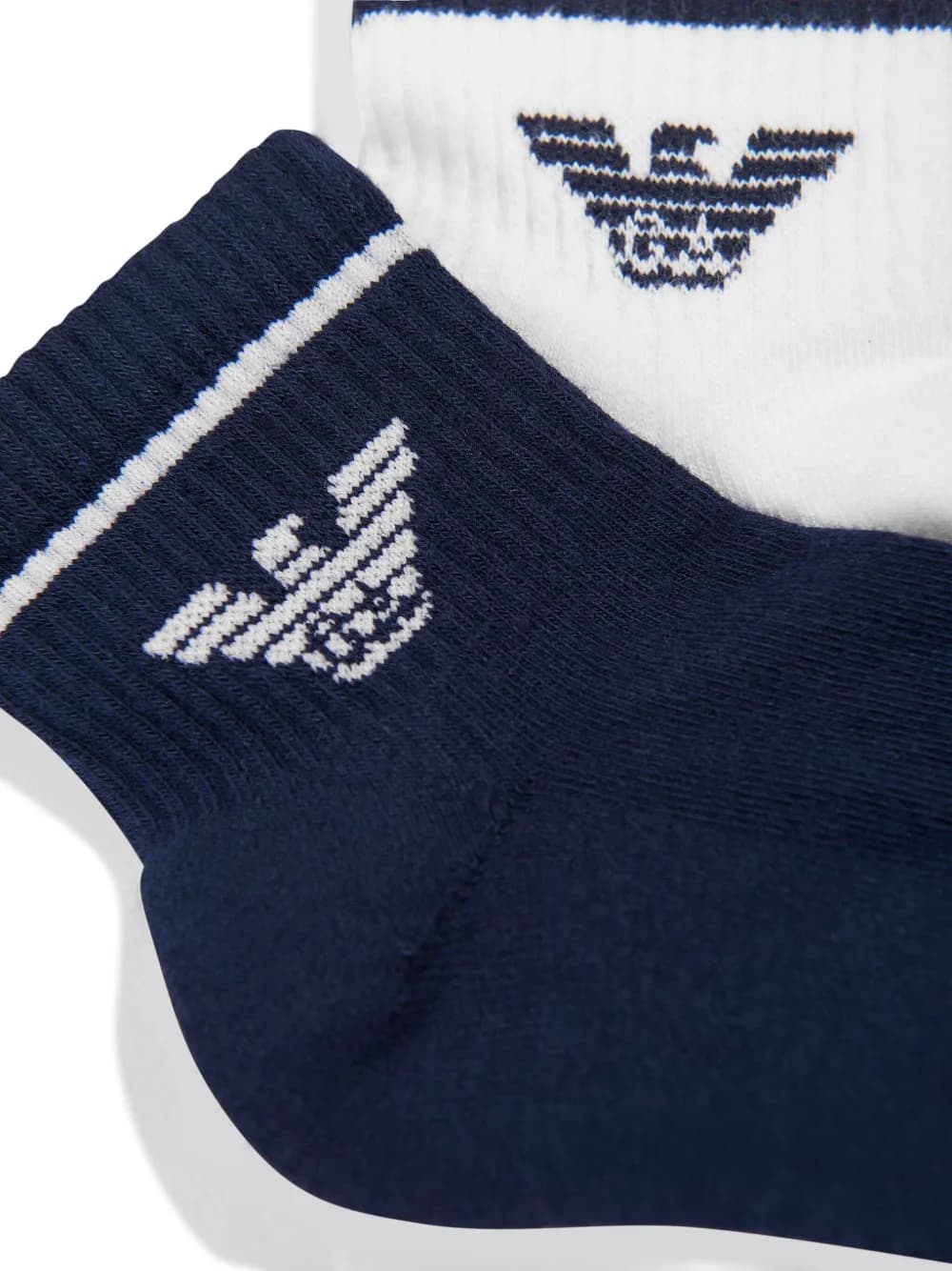 Emporio Armani Kids Two-Pack Terry Cotton Socks with Jacquard Eagle - 3