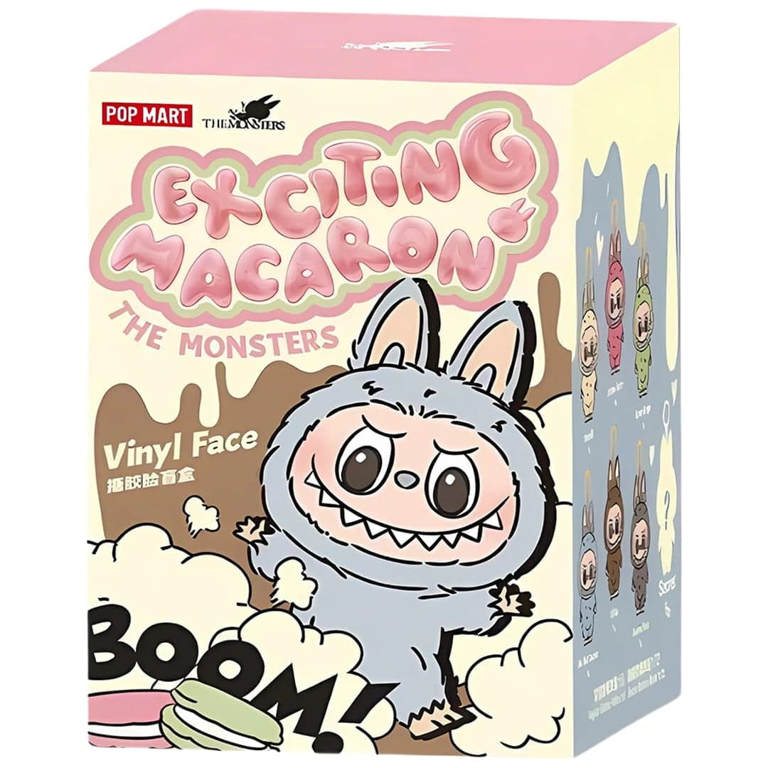 POP MART The Monsters Exciting Macaron Vinyl Face Plush Pendant – Kultowy Brelok Labubu V1 Blind Box - 2