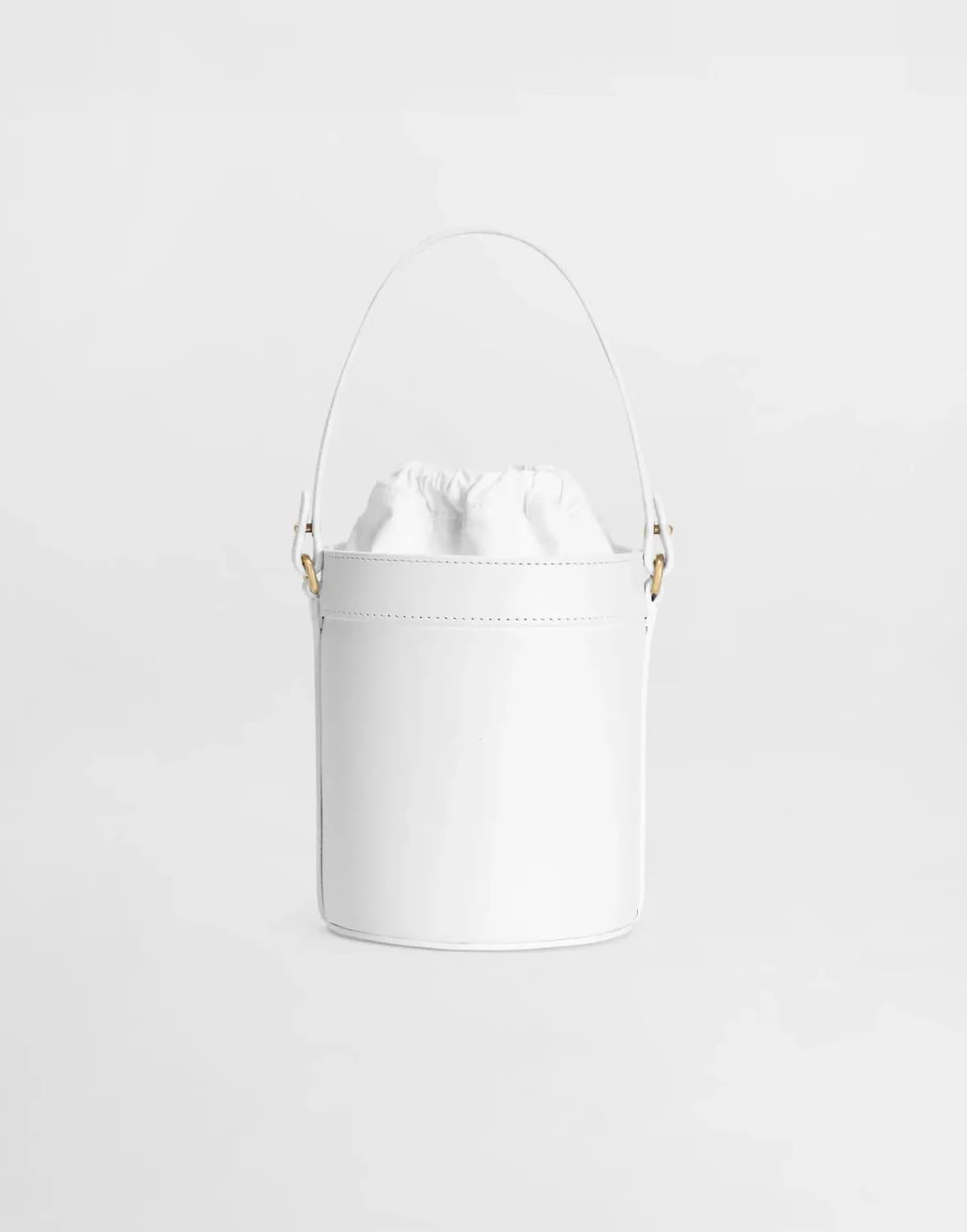Dolce & Gabbana Kids Nappa Calfskin Bucket Bag White - 3