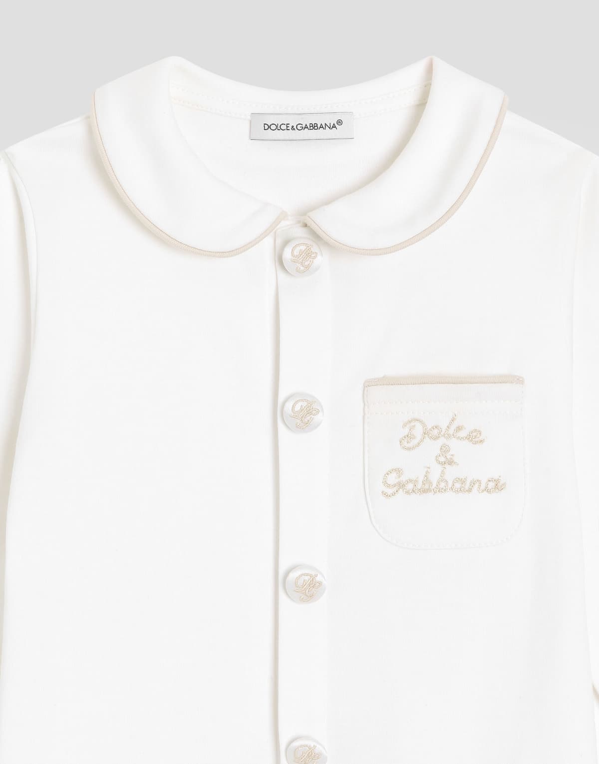 Dolce & Gabbana Kids Dziecięcy 3-częściowy zestaw prezentowy z interloku z haftem łańcuszkowym - 3