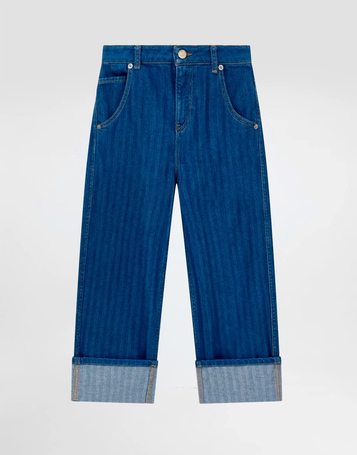 Emporio Armani Dziewczęce jeansy z wysokim stanem i szeroką nogawką