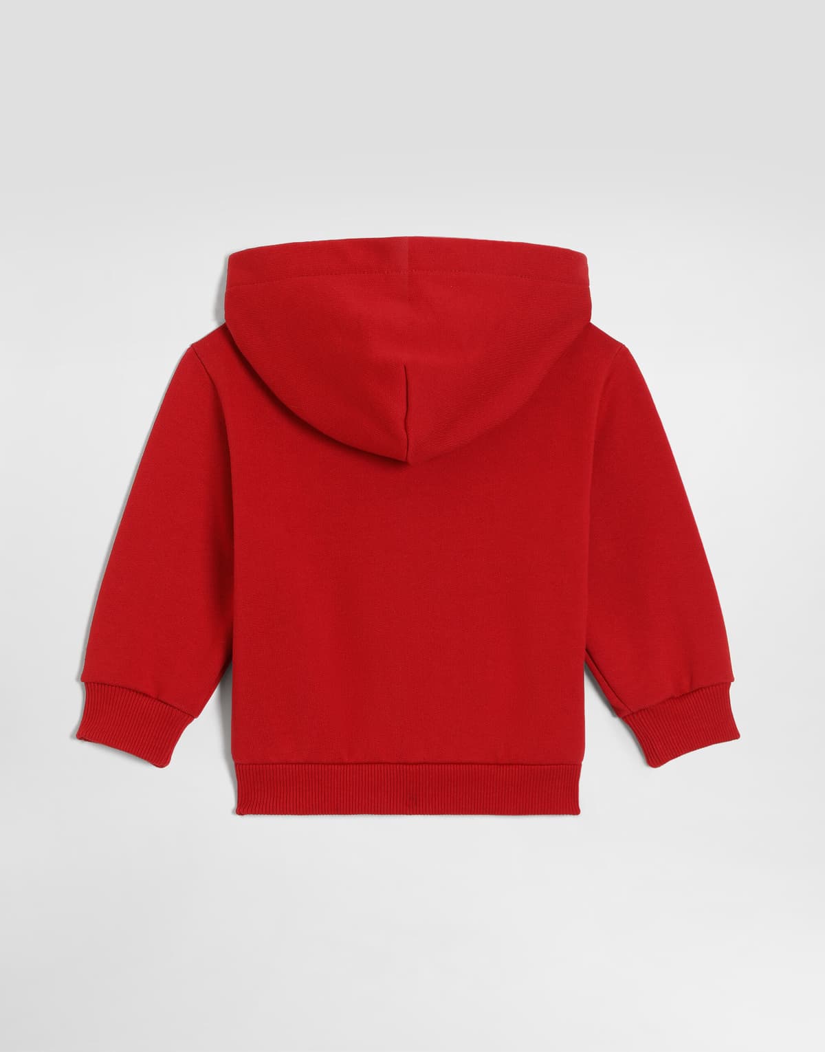 Dolce & Gabbana Kids Zip Hoodie in Red with Logo Patch - 2