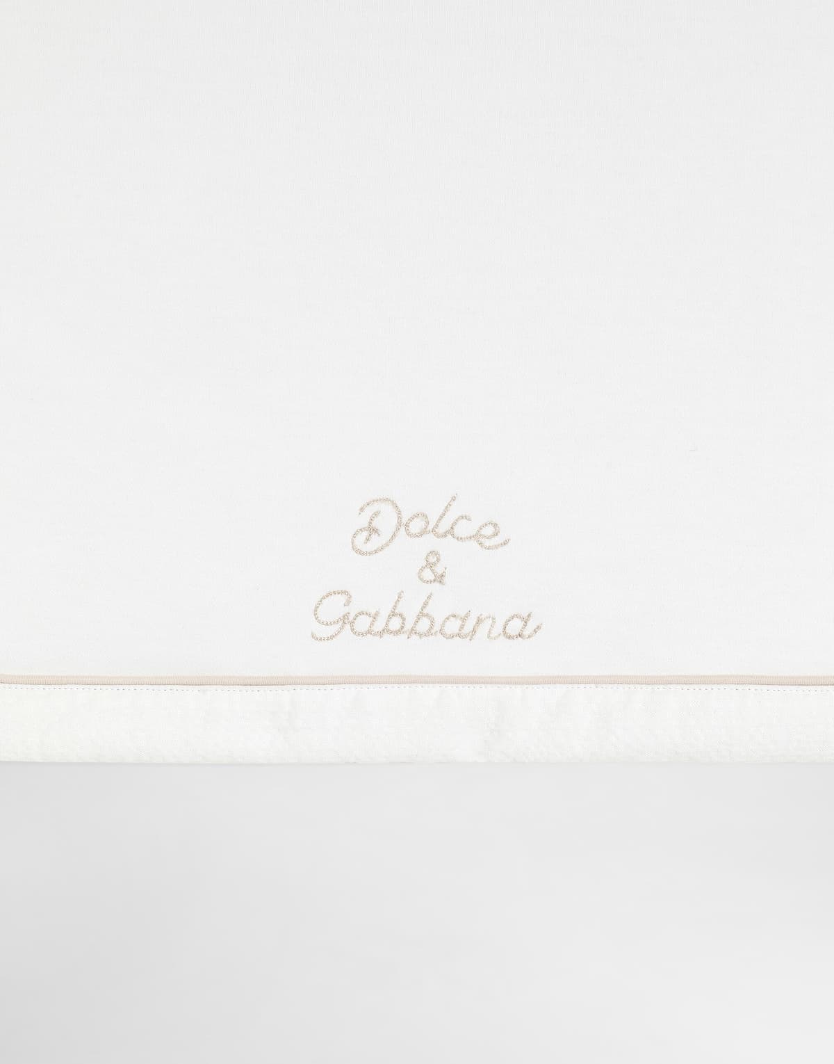 Dolce & Gabbana Kids niemowlęcy kocyk z interloku i lnu z haftem - 3