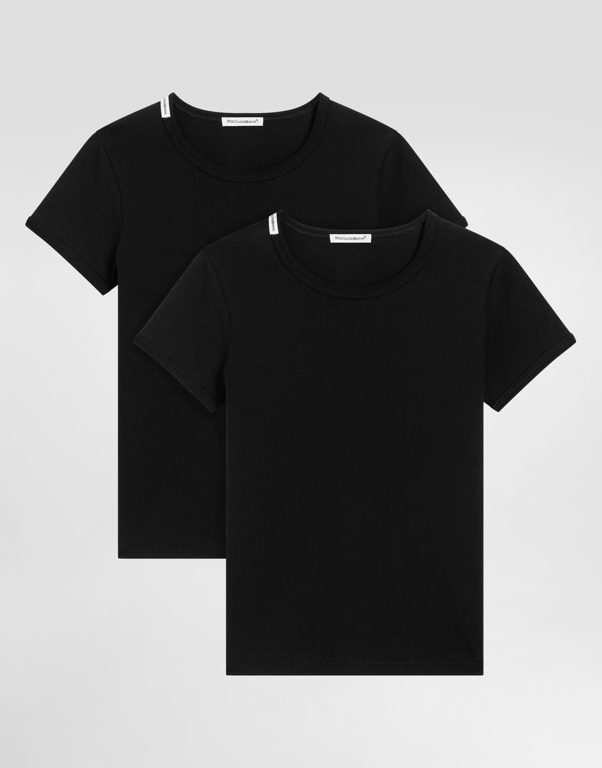 Dolce & Gabbana Kids Black Short-Sleeve Jersey T-Shirt Two-Pack