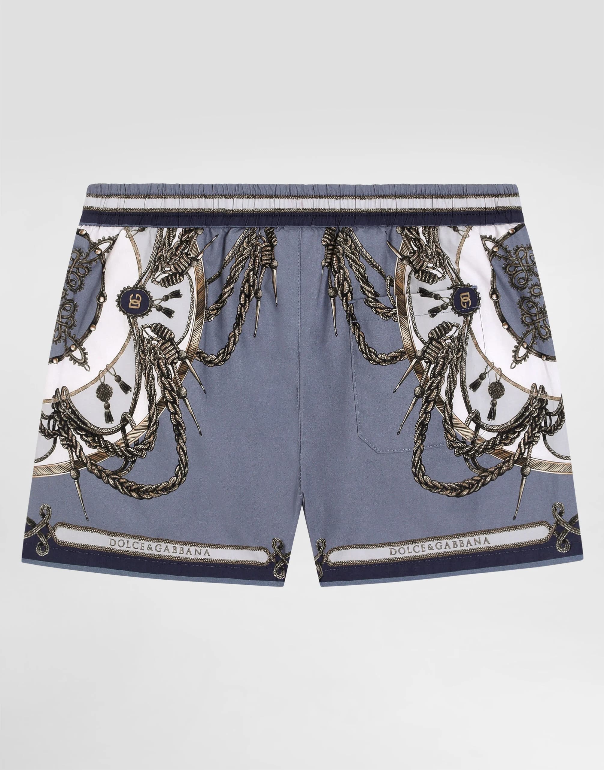 Dolce & Gabbana Kids dziecięce bermudy z popliny z nadrukiem cargo - 2