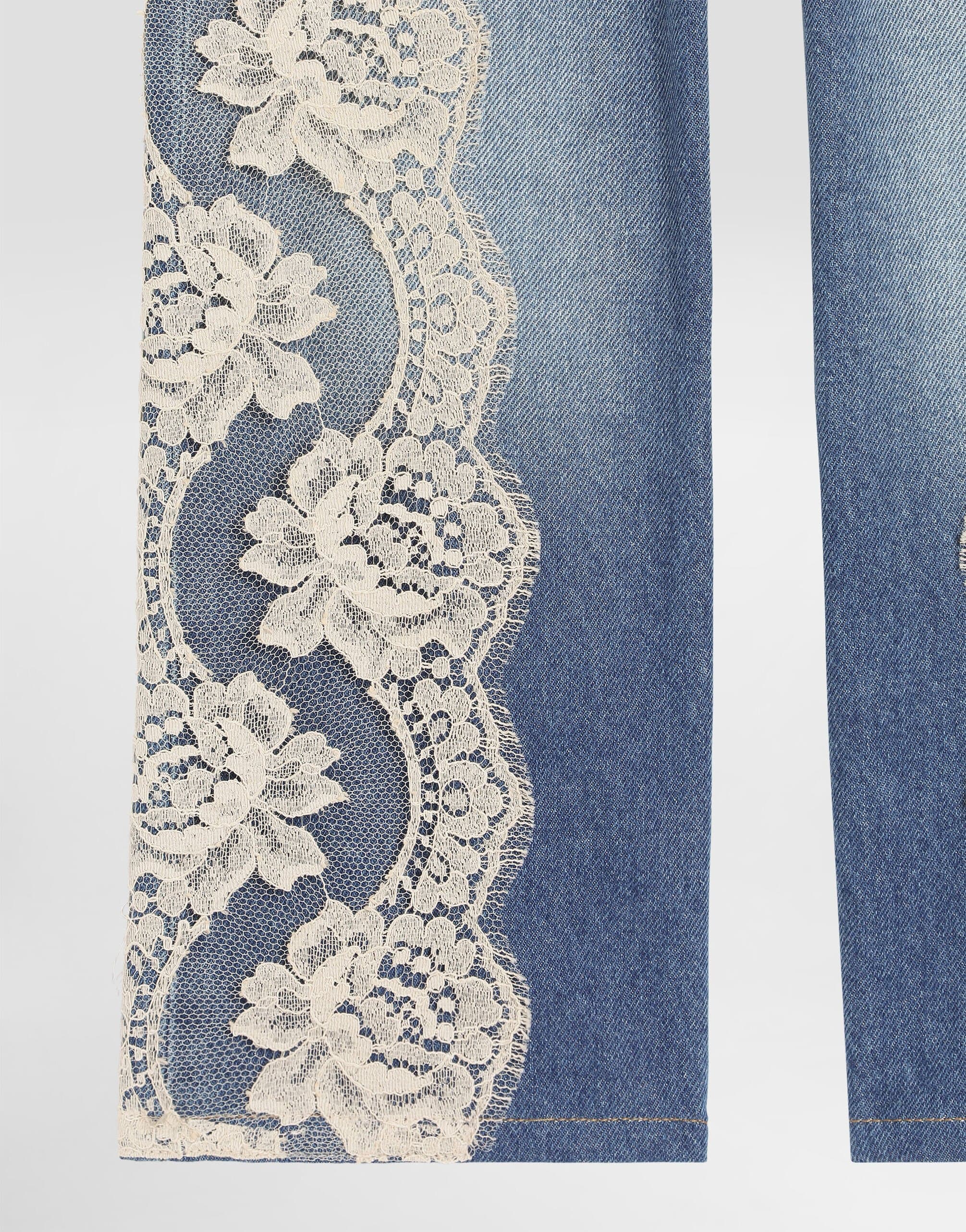 Dolce & Gabbana Kids dziecięce wielokolorowe spodnie jeansowe z pięcioma kieszeniami - 3