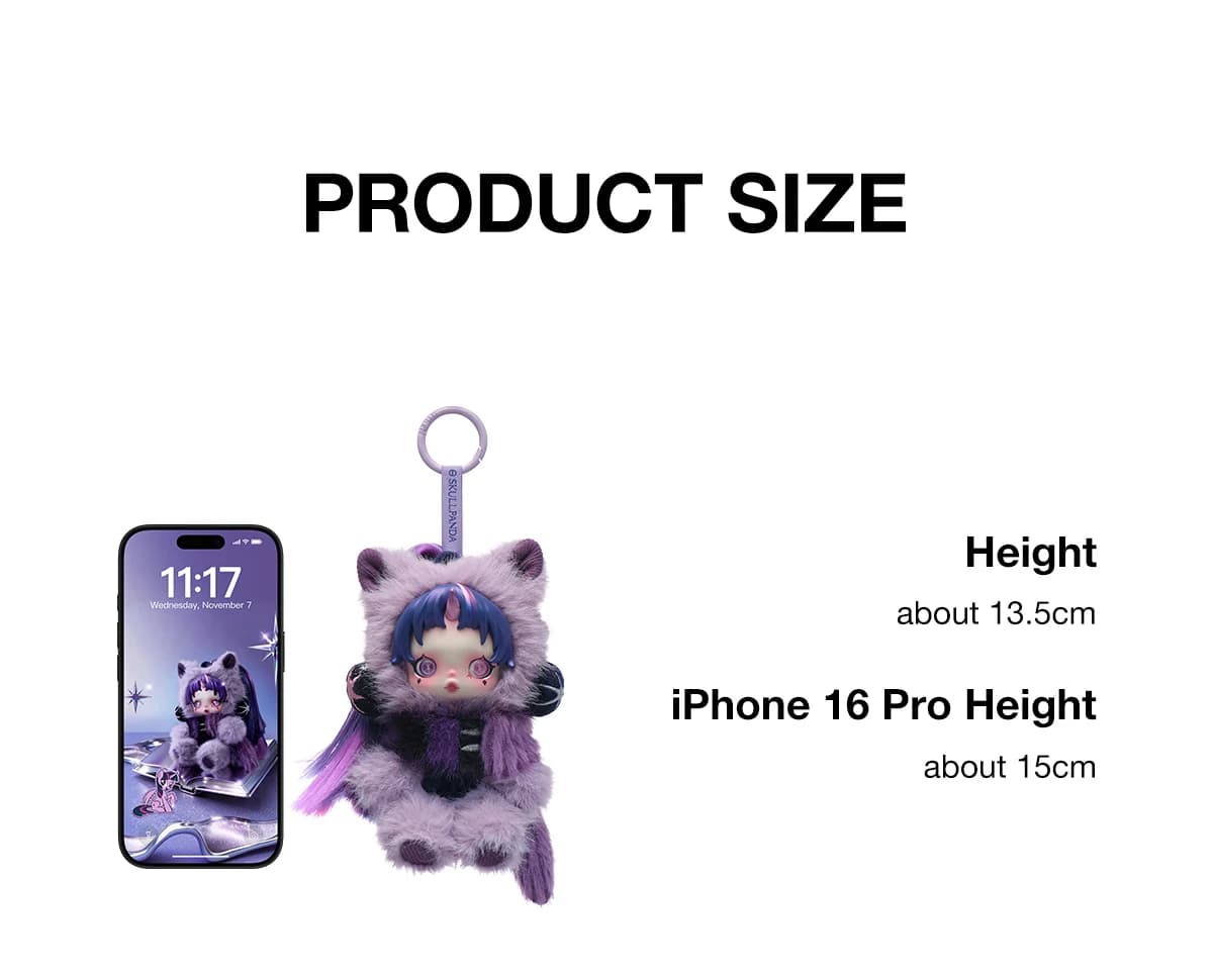 POP MART Skullpanda x My Little Pony Series Plush Doll Pendant – Uroczy brelok-niespodzianka - 3