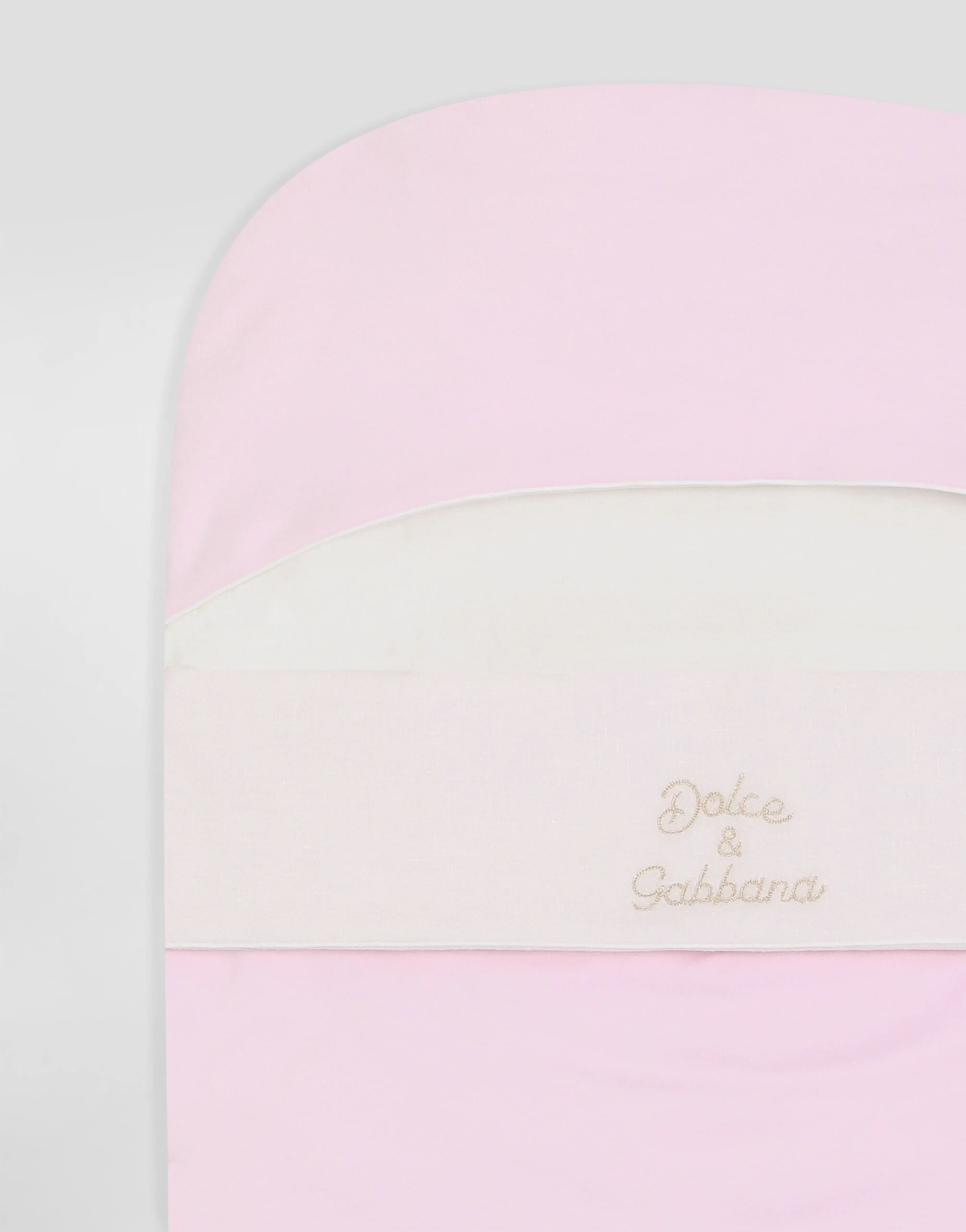 Dolce & Gabbana Kids niemowlęce gniazdko z interloku i lnu z haftem - 5