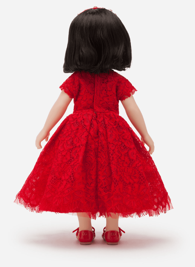 Лялька Dolce&Gabbana Kids у мереживній сукні - 3