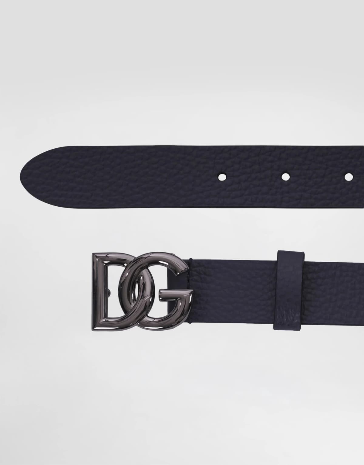 Dolce & Gabbana Kids Calfskin Leather Belt with DG Buckle - 3
