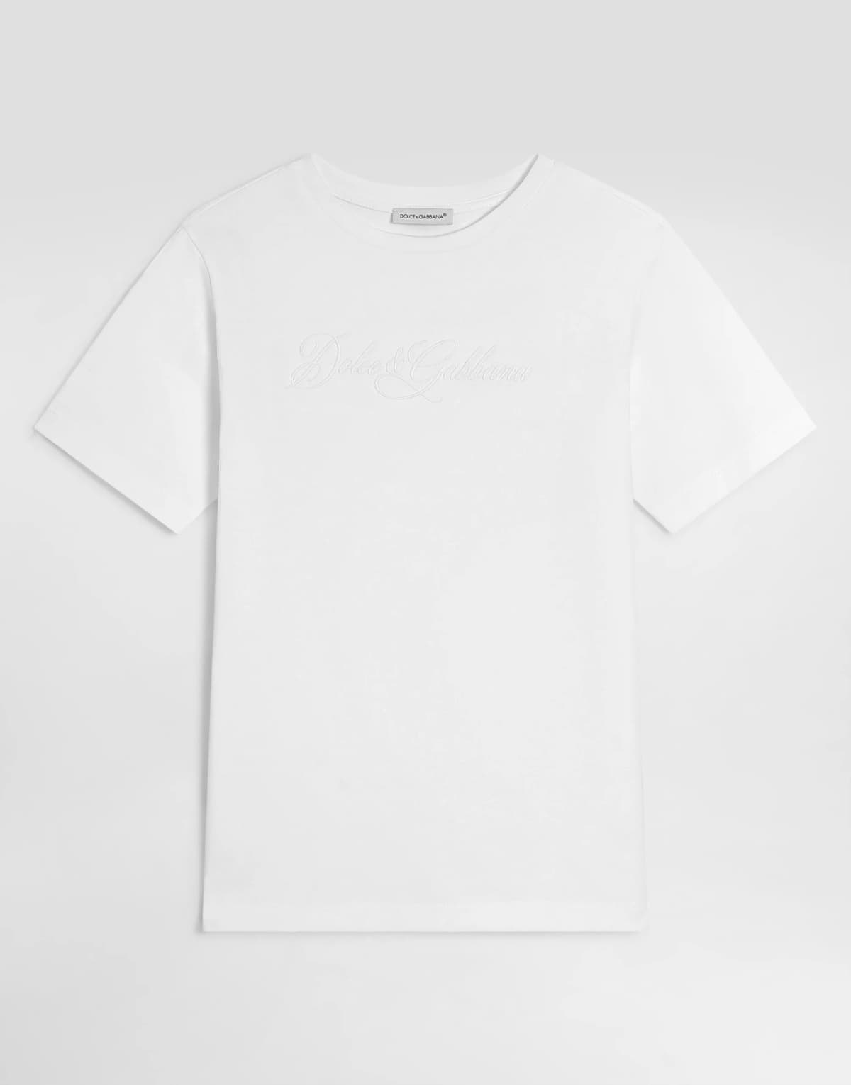 Dolce & Gabbana Kids Jersey T-Shirt with Embroidered Logo