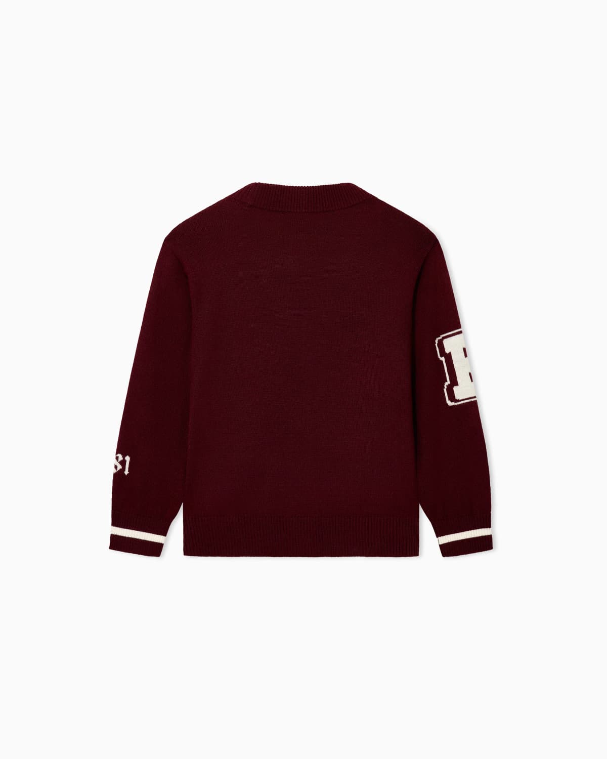 Emporio Armani Dziecięcy kardigan w stylu varsity z dekoltem w serek - 3