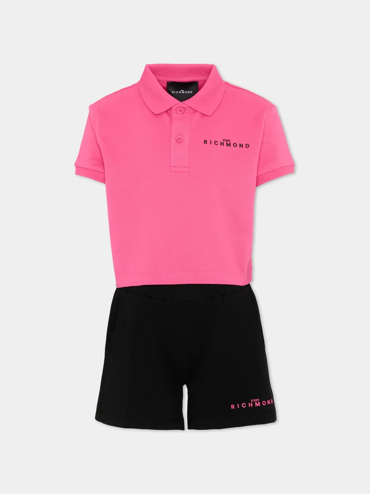 John Richmond Junior Girls Polo Shirt and Shorts Set Kartis - 1