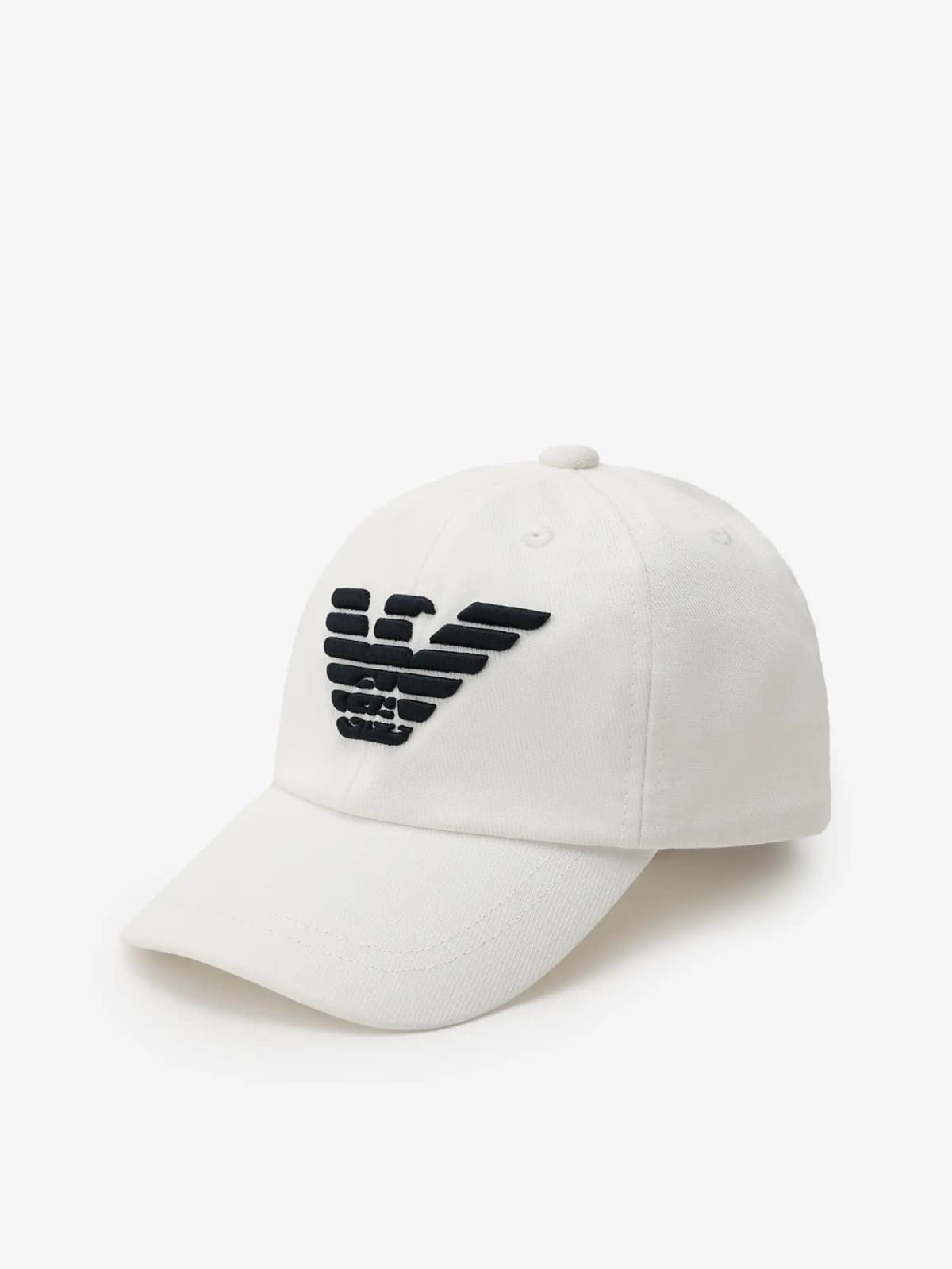 Emporio Armani Kids Cotton Baseball Cap with Embroidered Logo