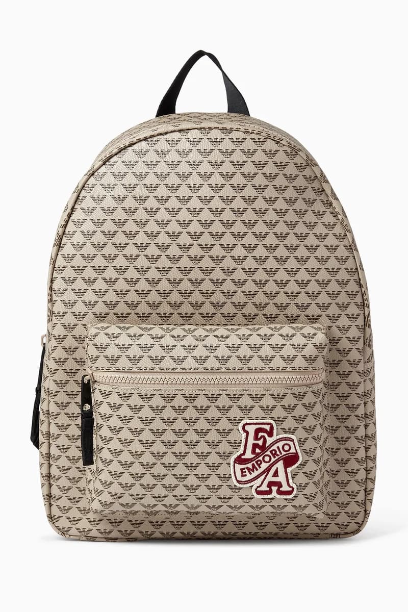 Emporio Armani Kids Backpack with Plaid Pattern