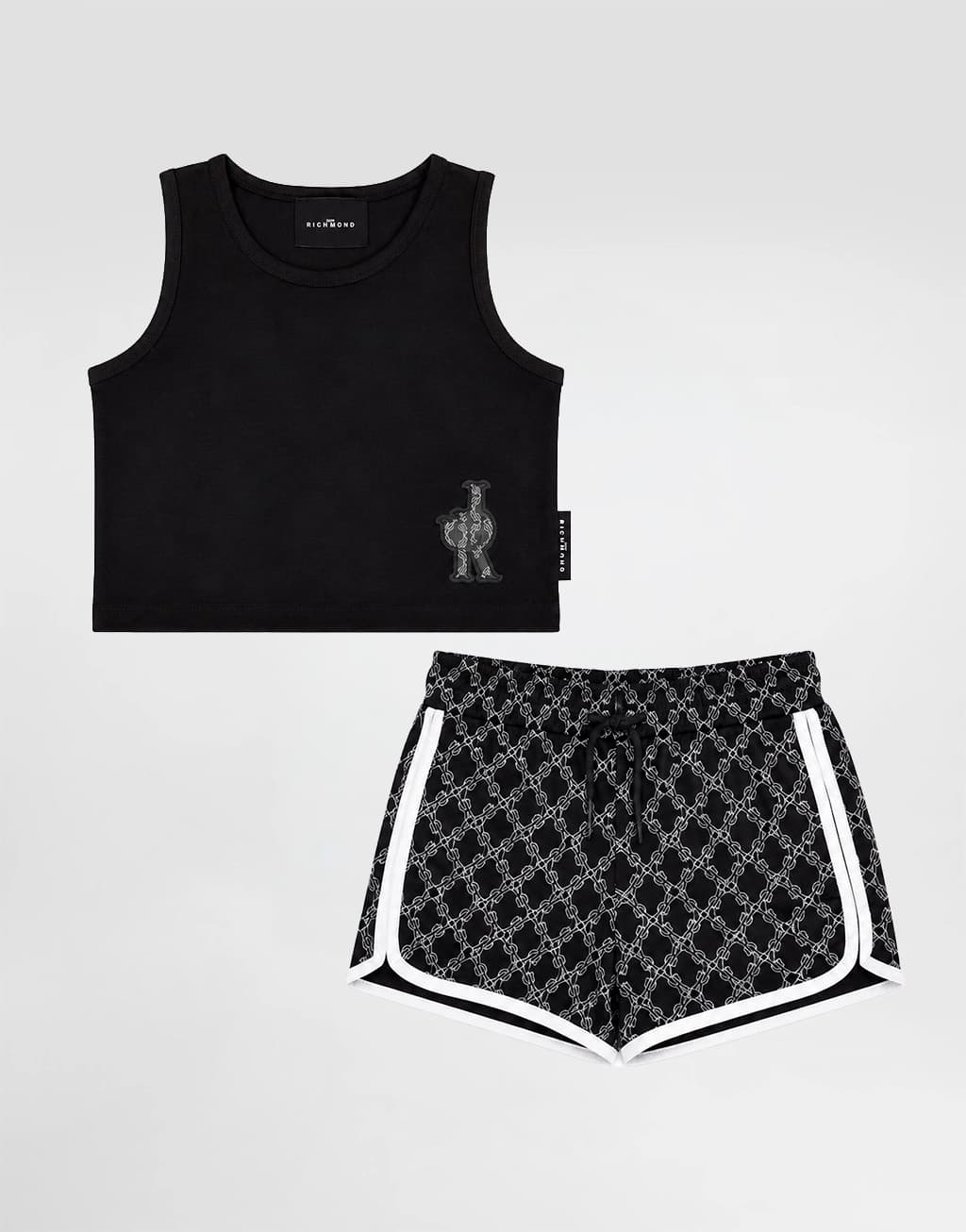 John Richmond Junior Girls' Sleeveless Crop Top and Shorts Set Hertog - 1