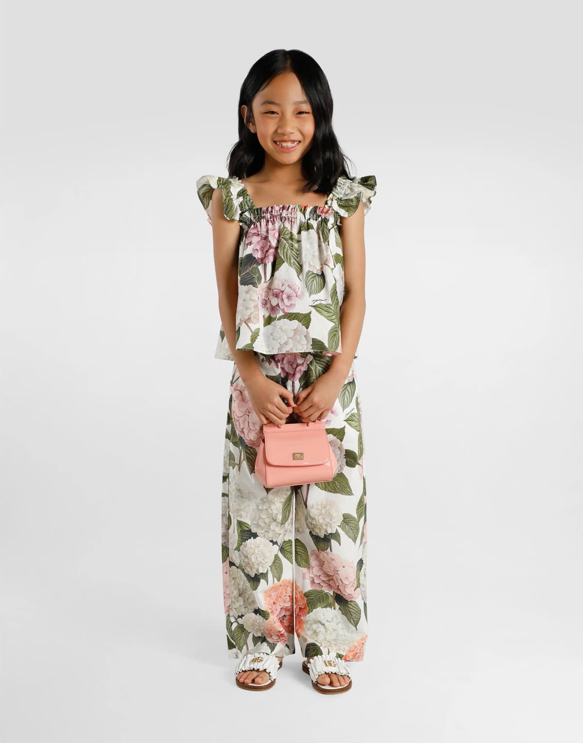Dolce & Gabbana Kids Klapki ze skóry nappa - 6
