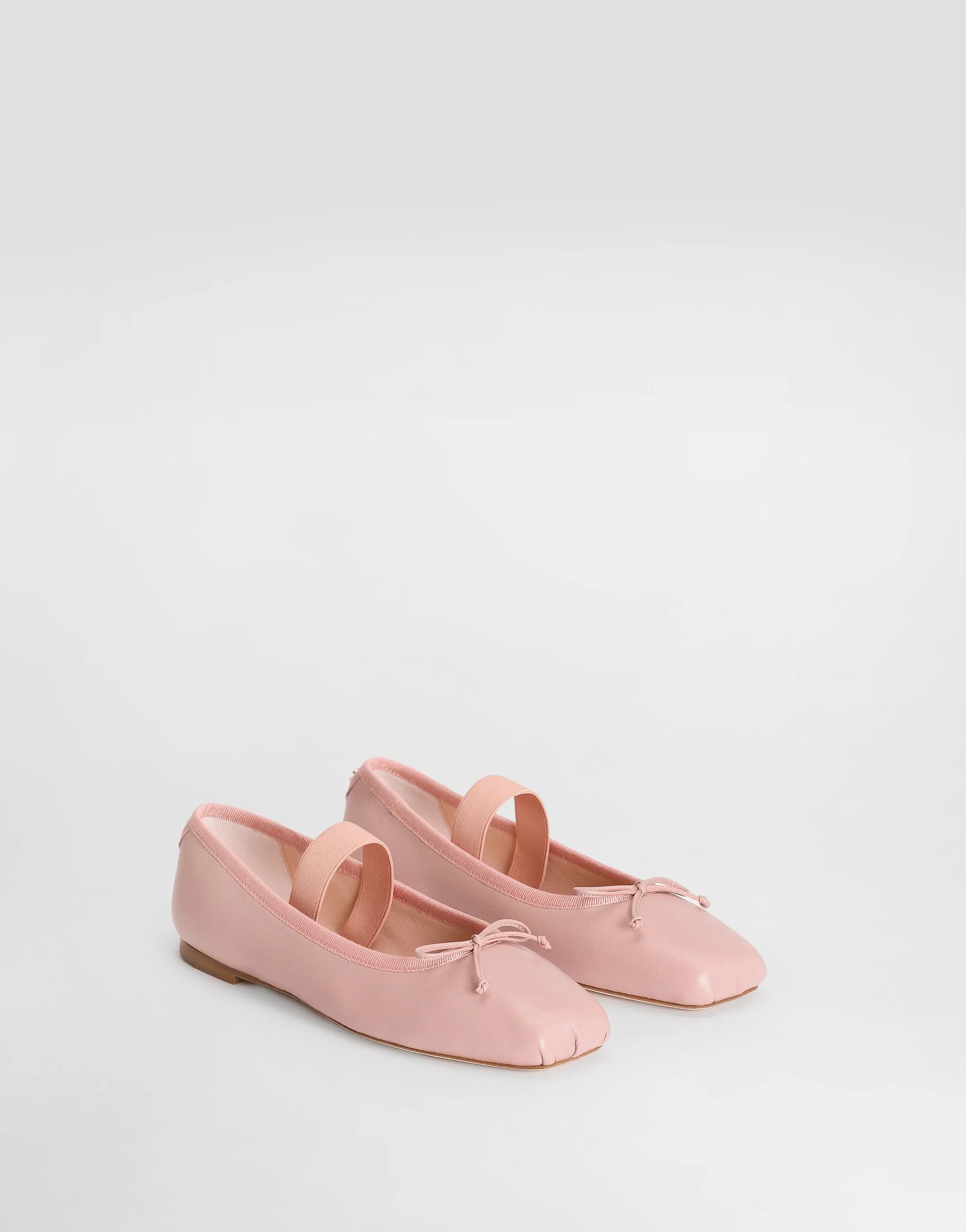 Skórzane baleriny Dolce & Gabbana Kids z kokardką ze wstążki - 2