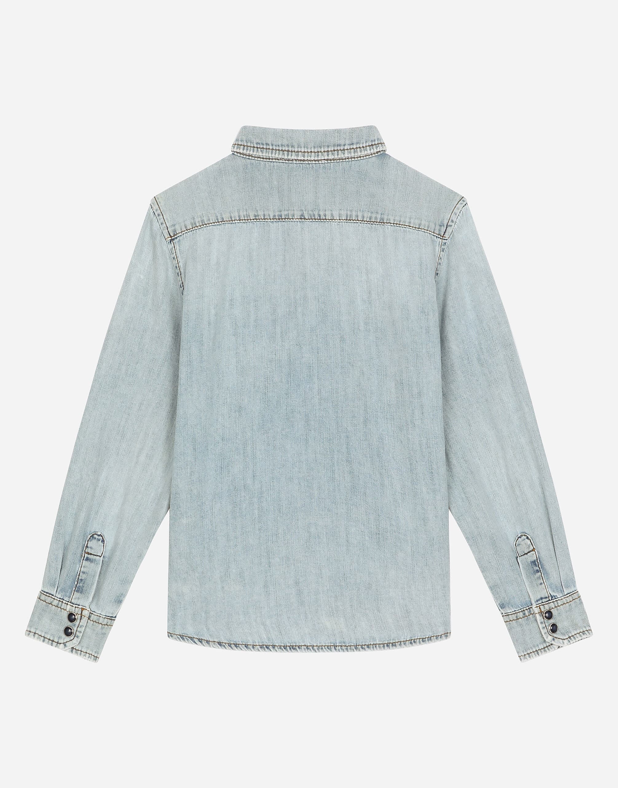 Dolce & Gabbana Kids Dziecięca koszula dżinsowa z logo DG - 2
