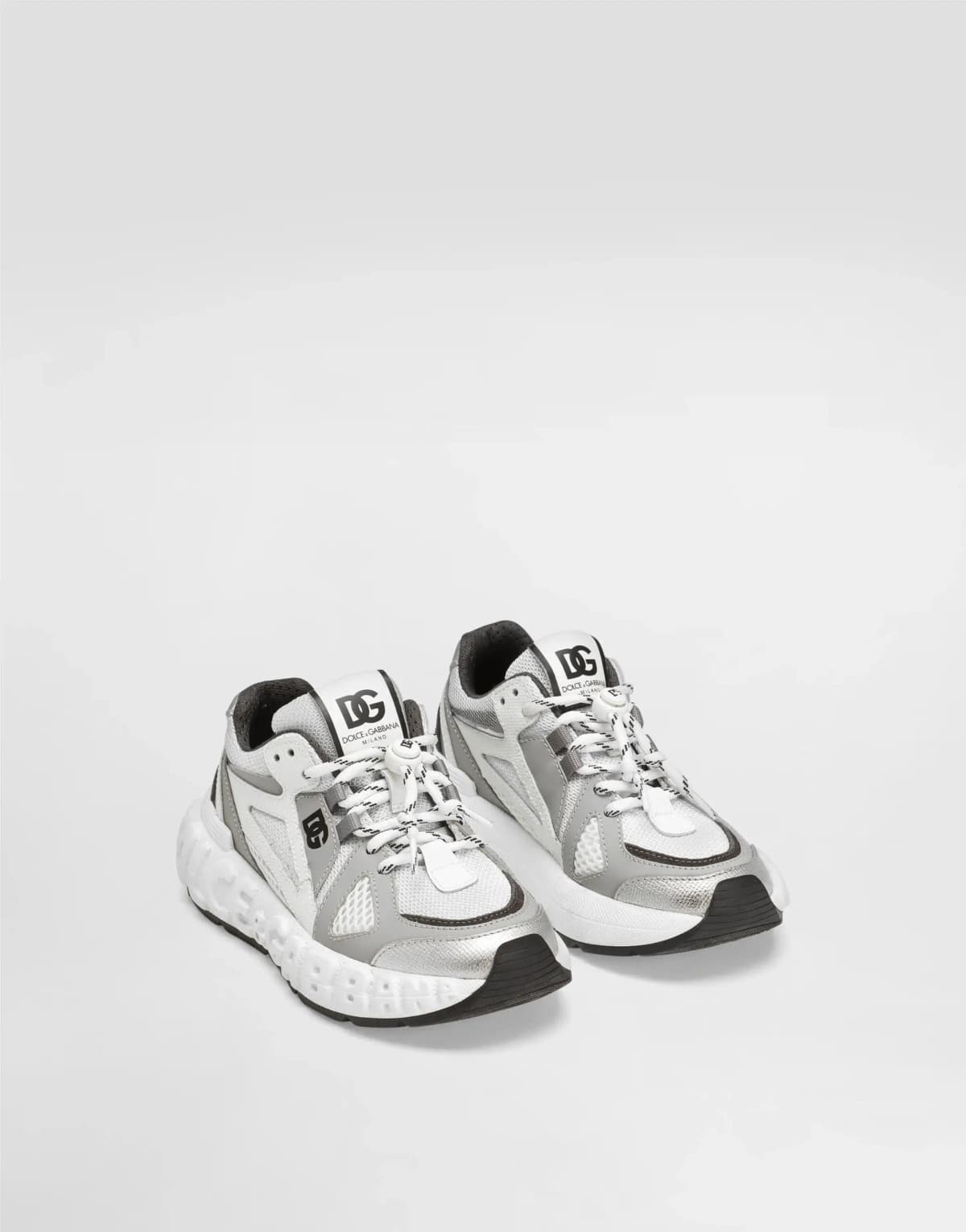 Dolce & Gabbana Kids Sneakers in mixed materials with DG logo - 2