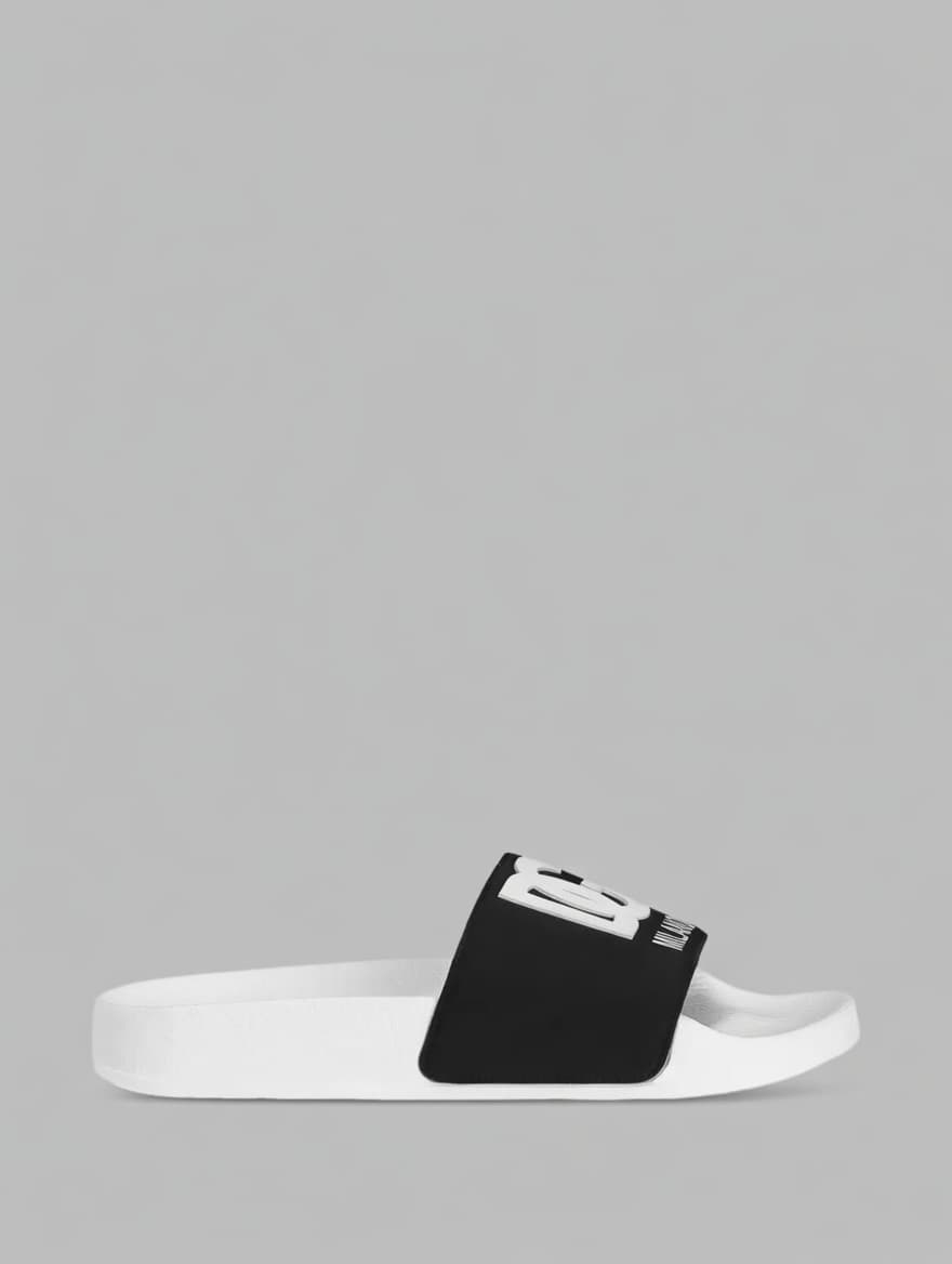 Dolce & Gabbana Kids Dziecięce klapki z logo DG Milano