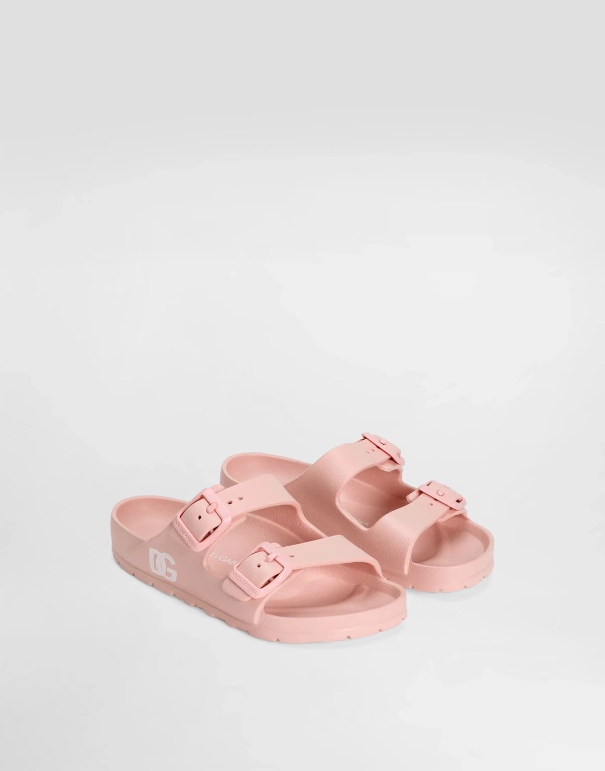 Gumowe klapki Dolce & Gabbana Kids z podwójną klamrą - 2