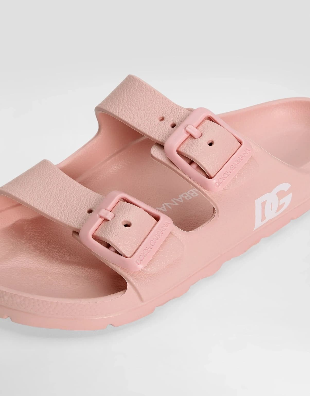 Gumowe klapki Dolce & Gabbana Kids z podwójną klamrą - 3