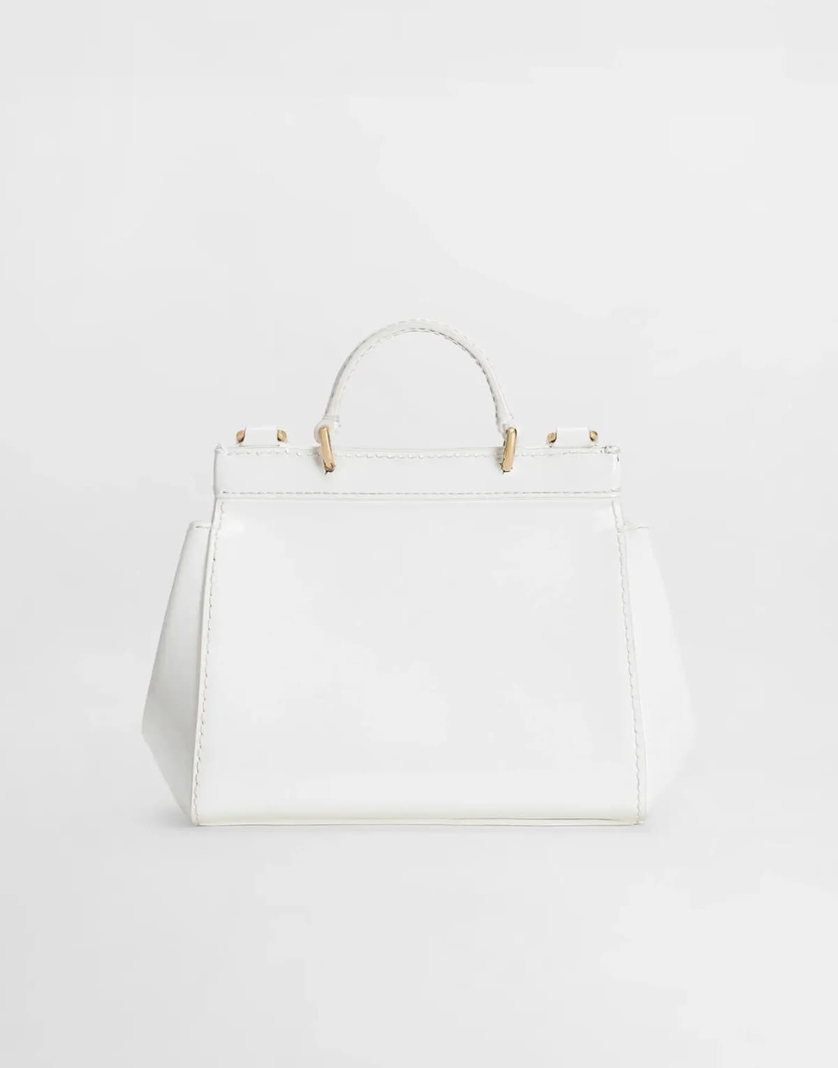 Dolce & Gabbana Kids' Patent Leather Mini Sicily Bag in White - 3