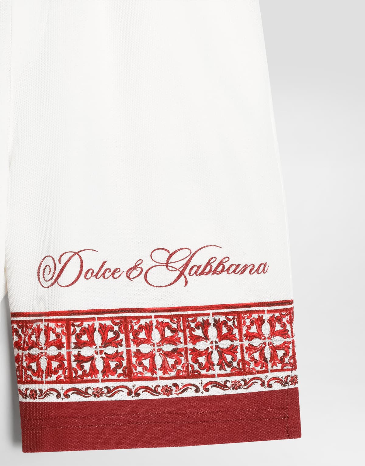Dolce & Gabbana Kids Boys Majolica-Print Double Piqué Bermuda Shorts - 4